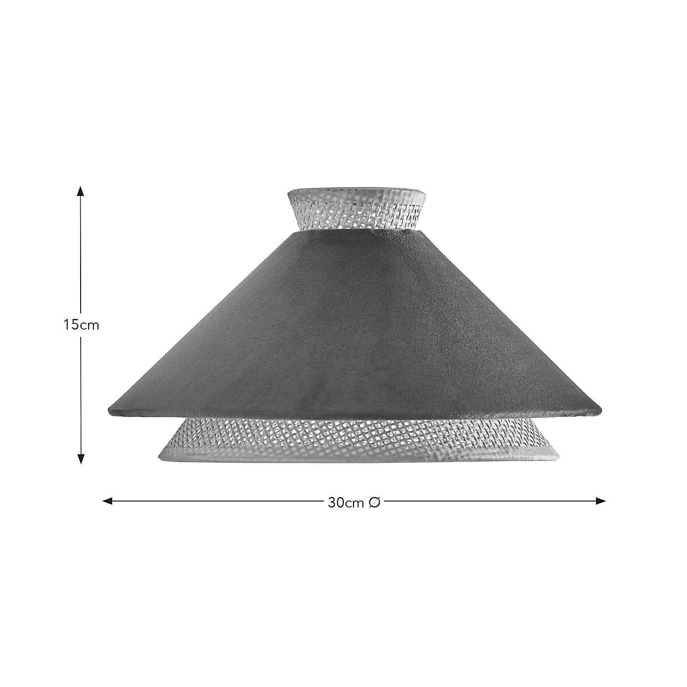 Phuket Recycled Velvet Rattan Lamp Shade