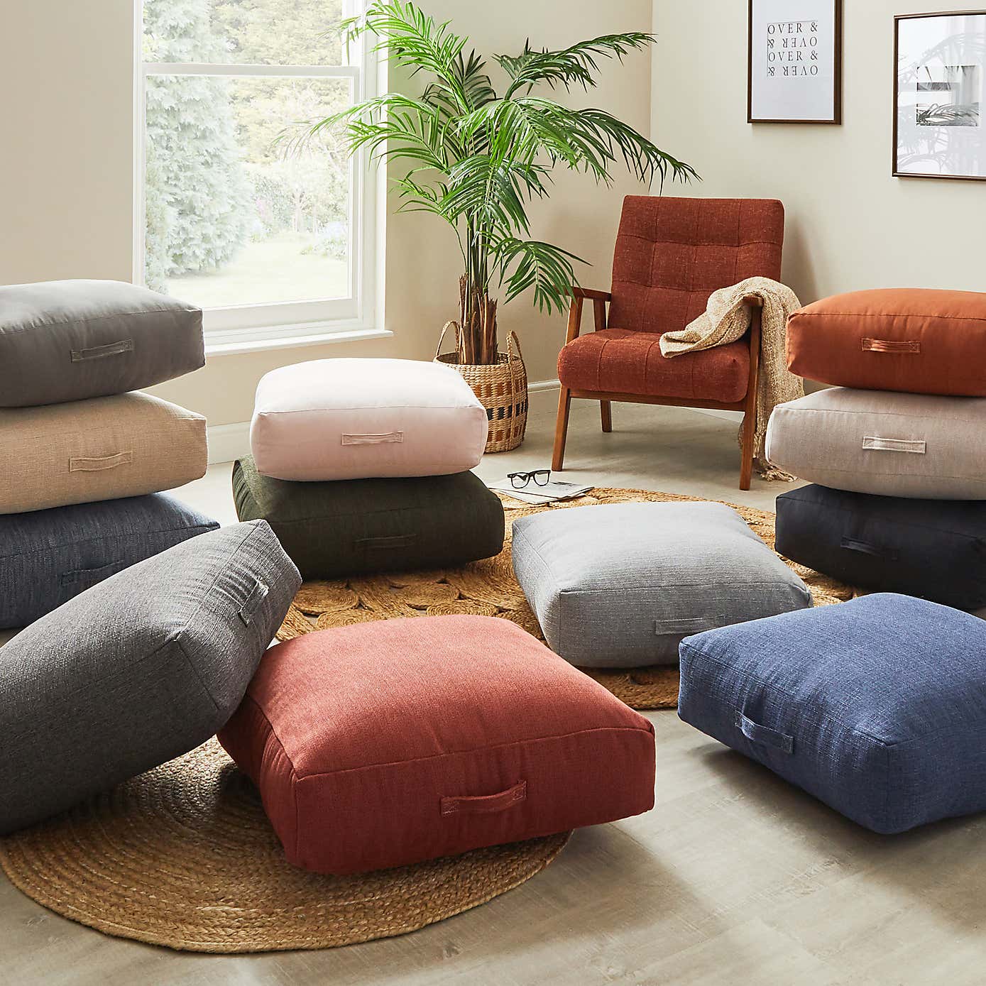 Cotton Butterscotch Floor Cushion