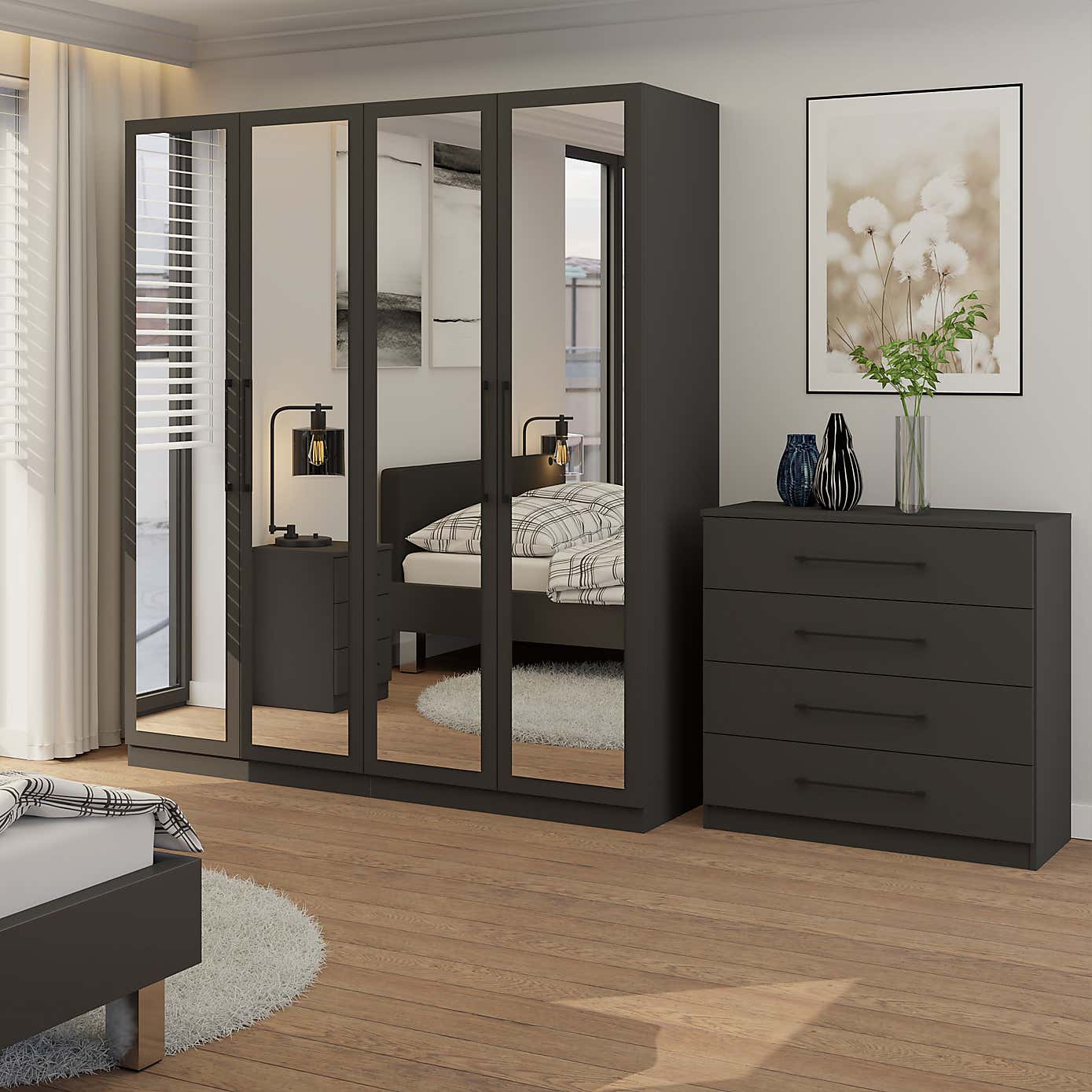 Foster 4 Door Wardrobe