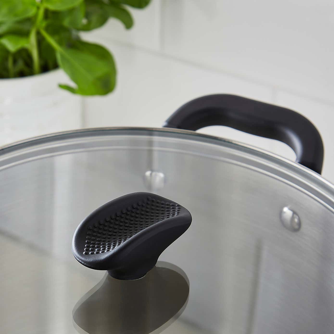 Stainless Steel Covered Stock Pot, 24cm