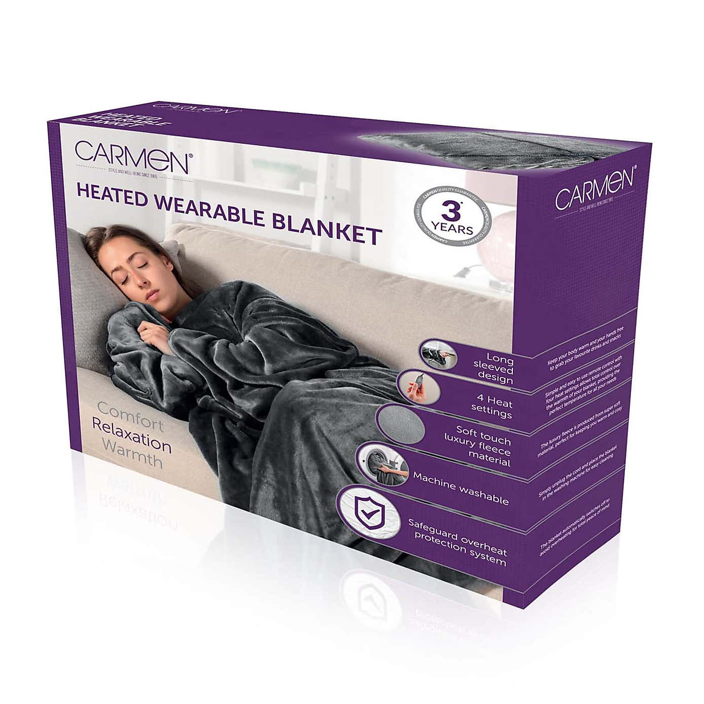 Heated Wearable Blanket Throw