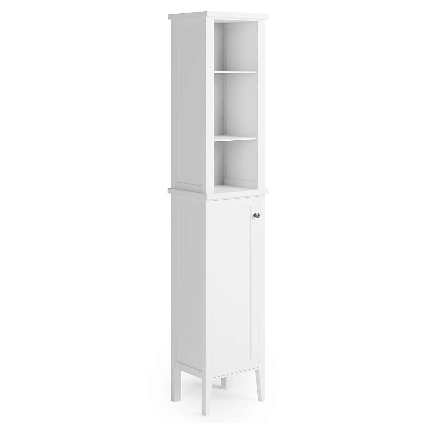 Lynton White Compact Bathroom Tall Unit