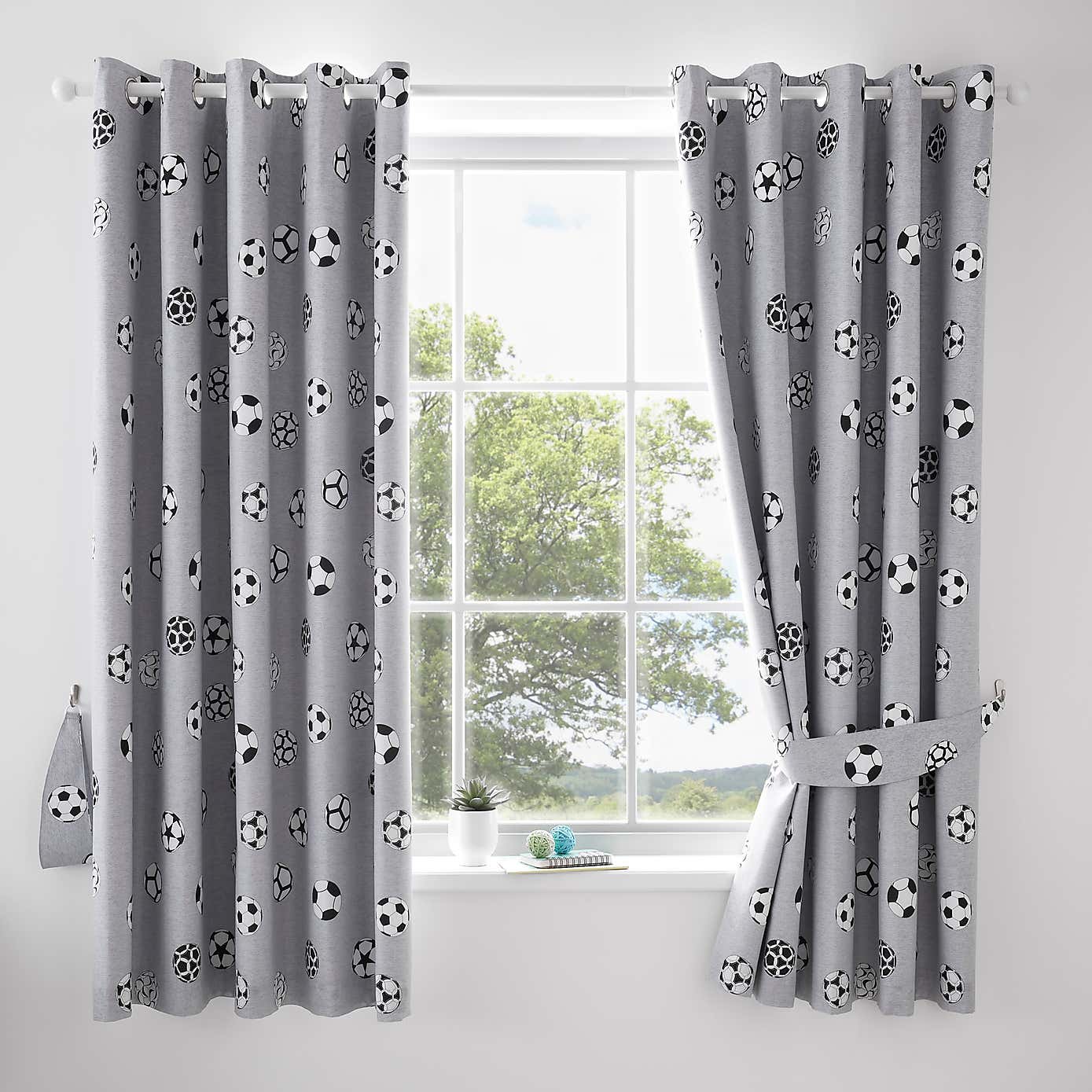 Football Blackout Eyelet Curtains