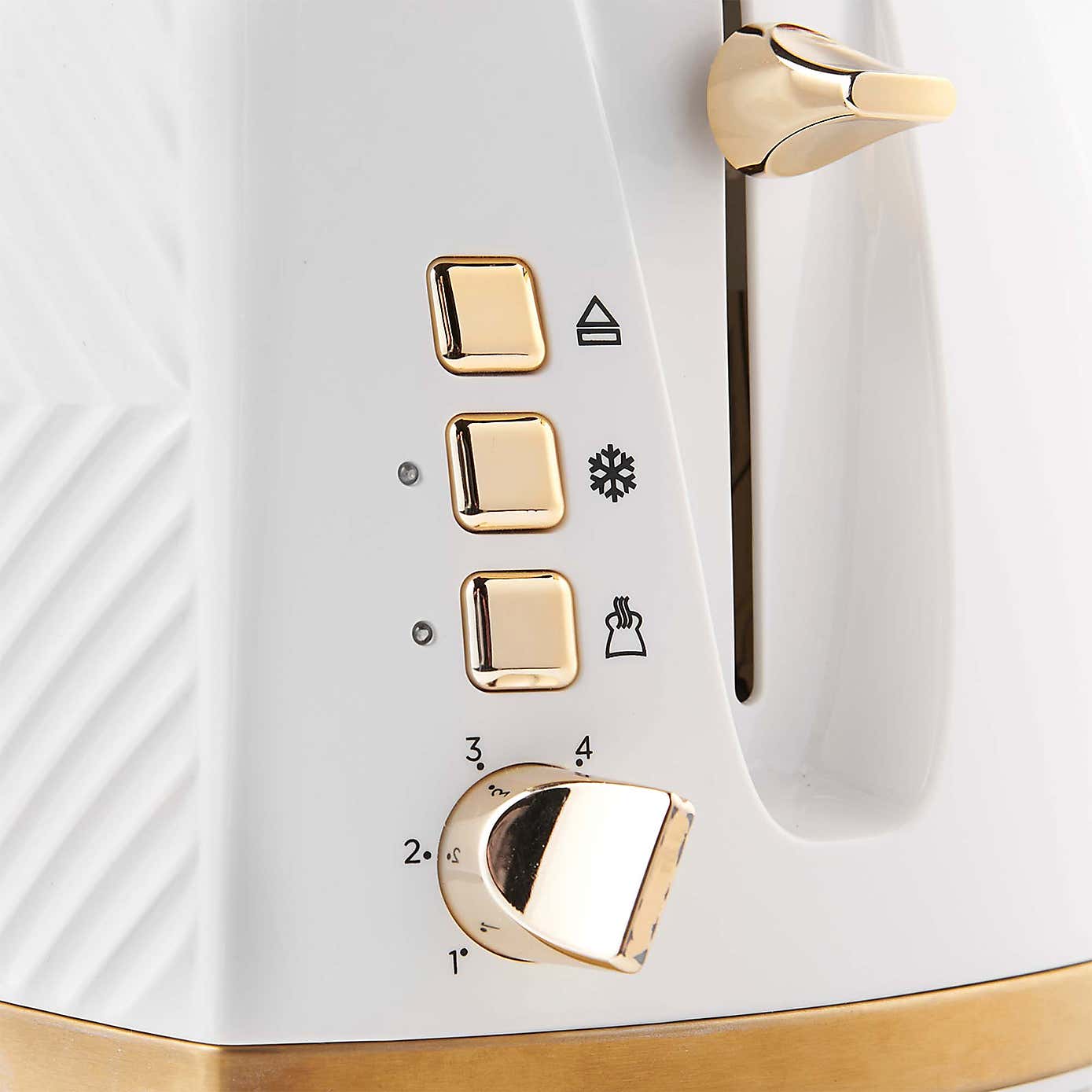 Russell Hobbs Groove White Kettle & 2 Slice Toaster