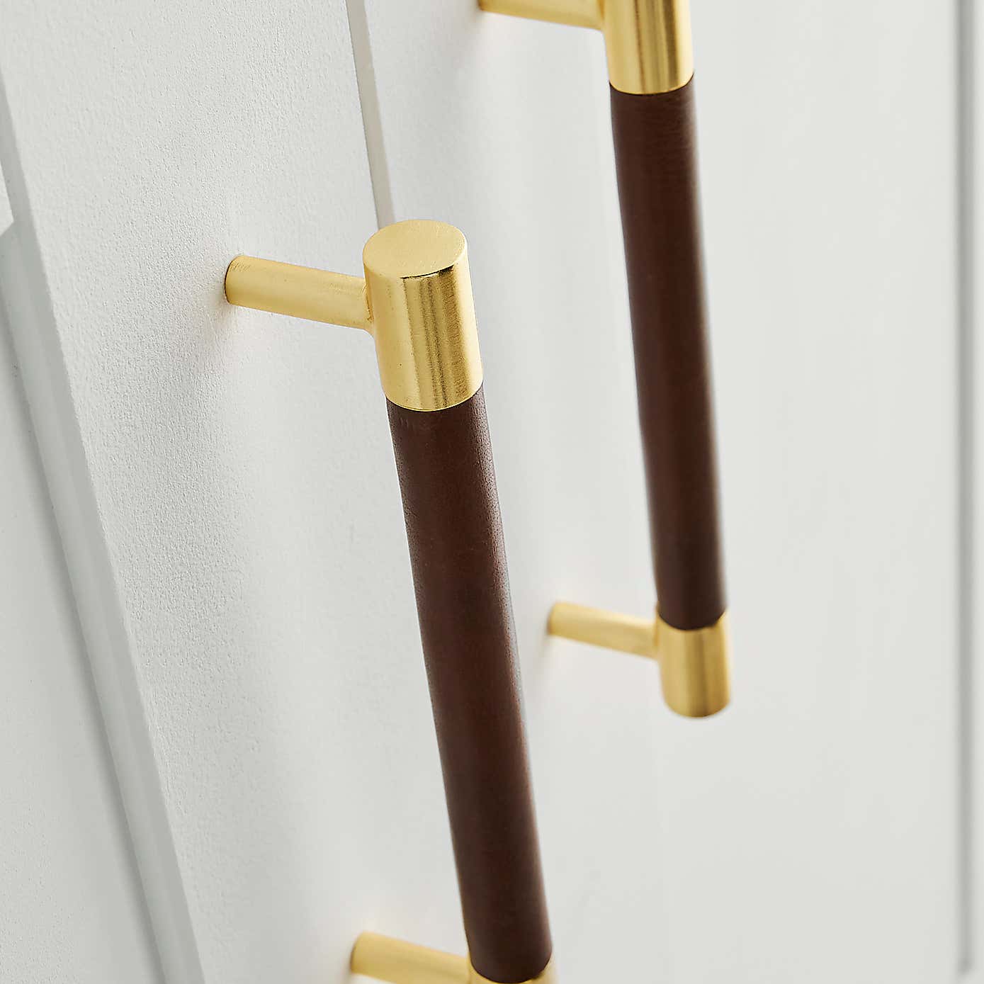 Set of 2 Chelsea Faux Leather Door Handles