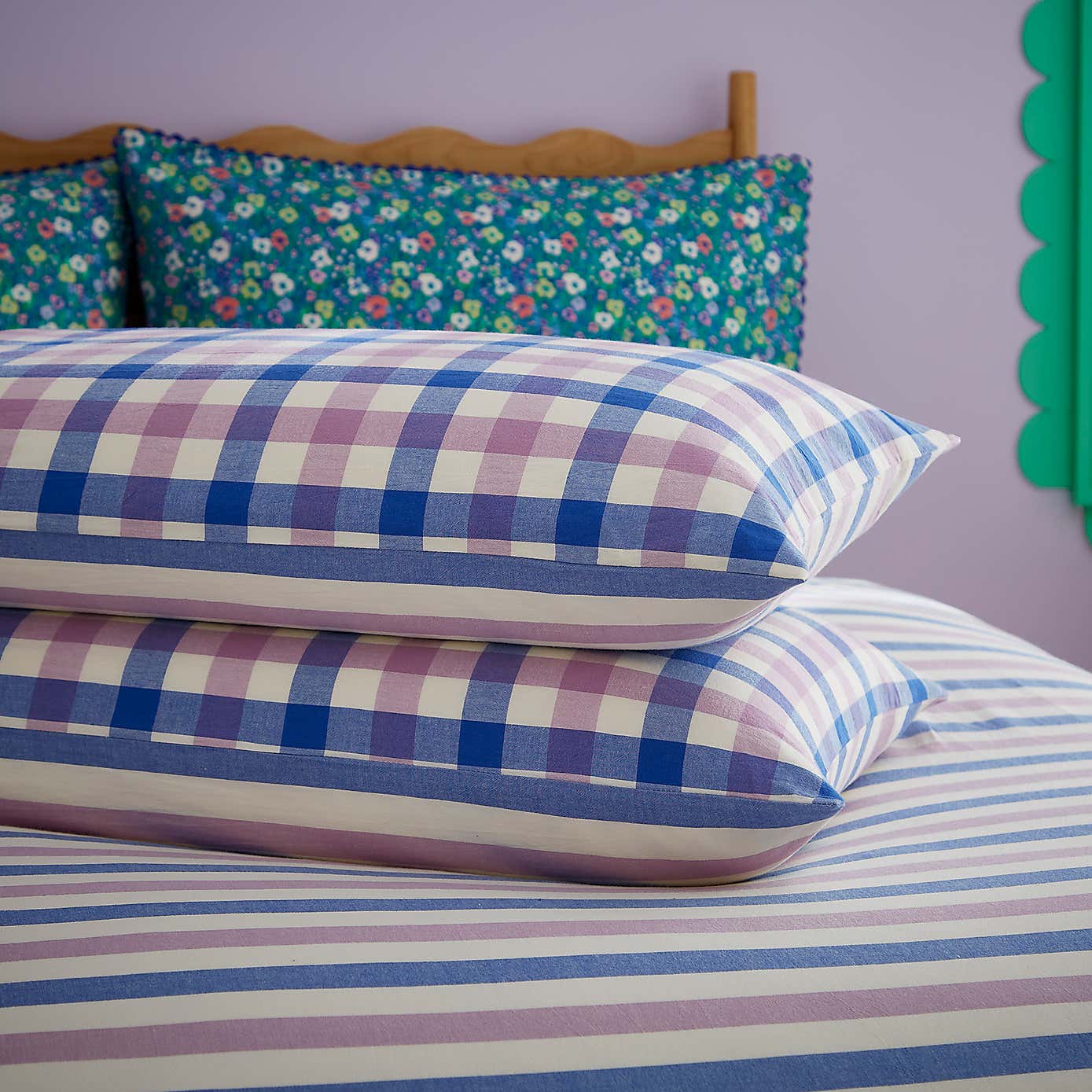 Sophie Robinson Breezy Gingham 100% Cotton Duvet Cover & Pillowcase Set