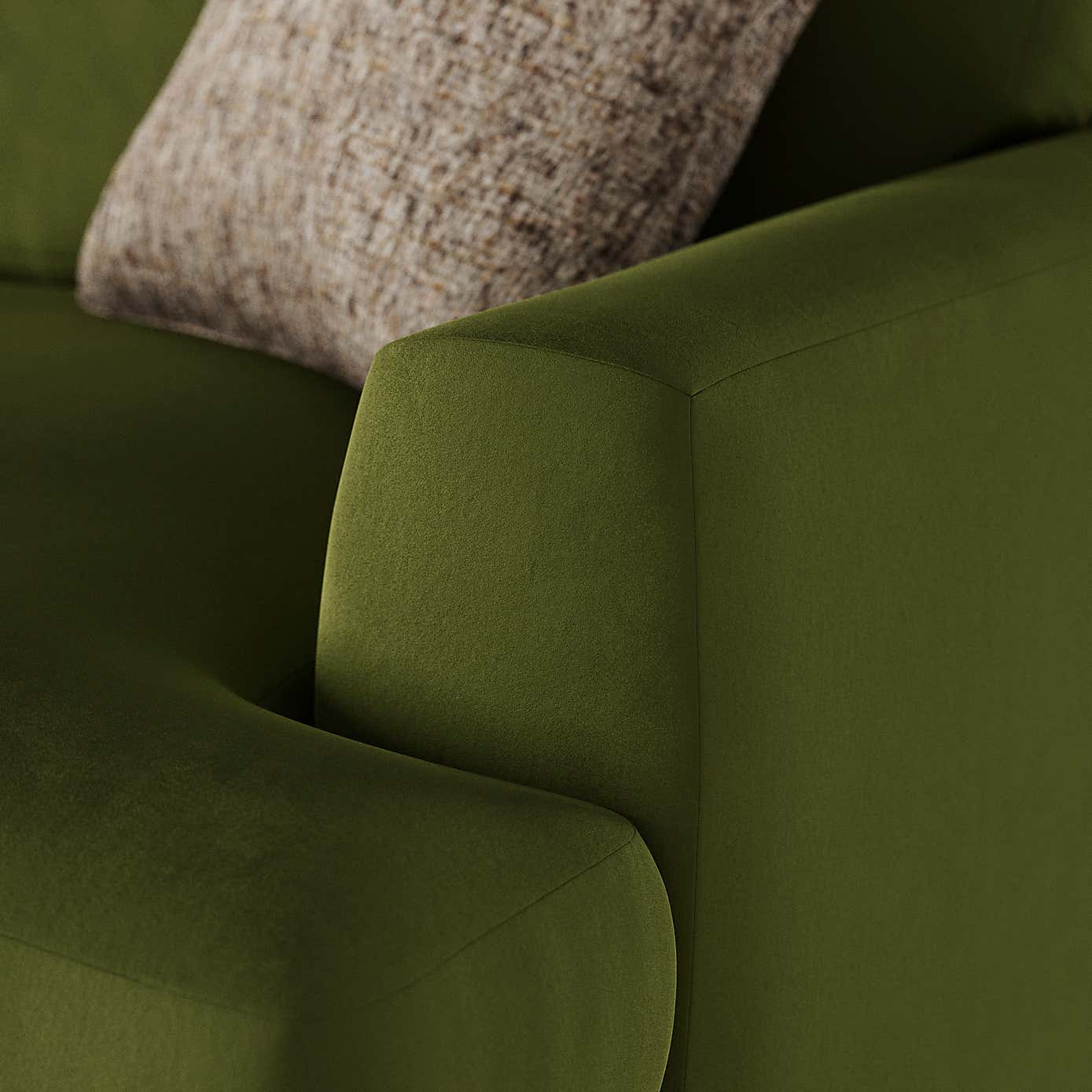 Lawson Matte Plush Velvet 3 Seater Sofa