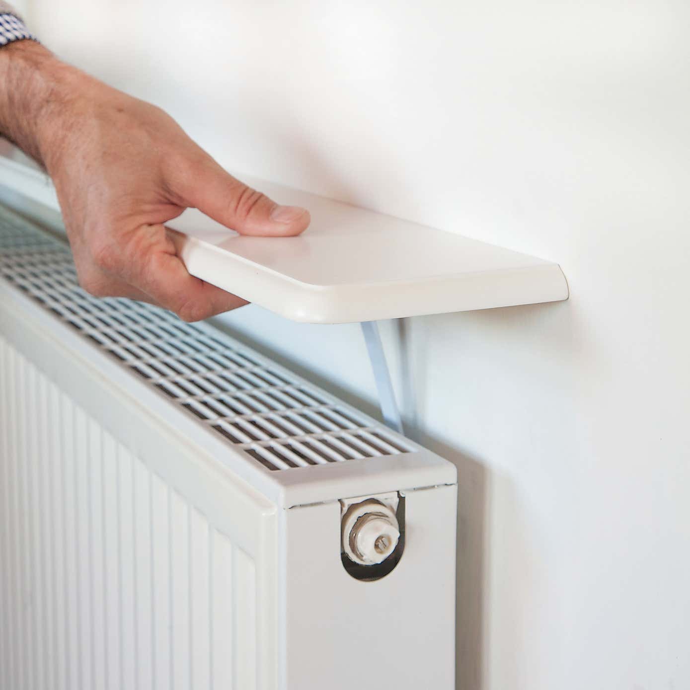 White Radiator Shelf