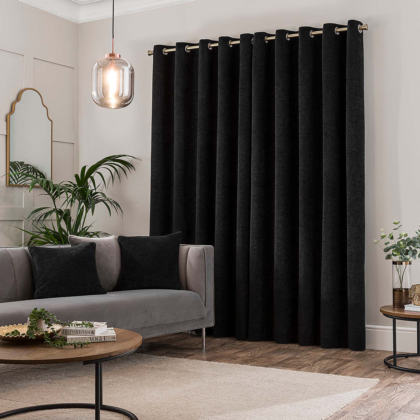 Genoa Chenille Blackout Eyelet Curtains