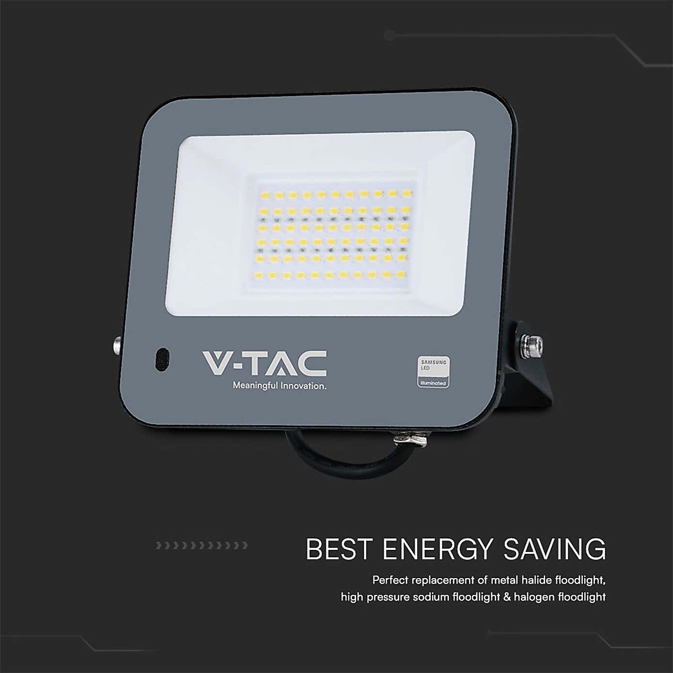 V-TAC 30W LED Floodlight Outdoor Sensor Wall Light