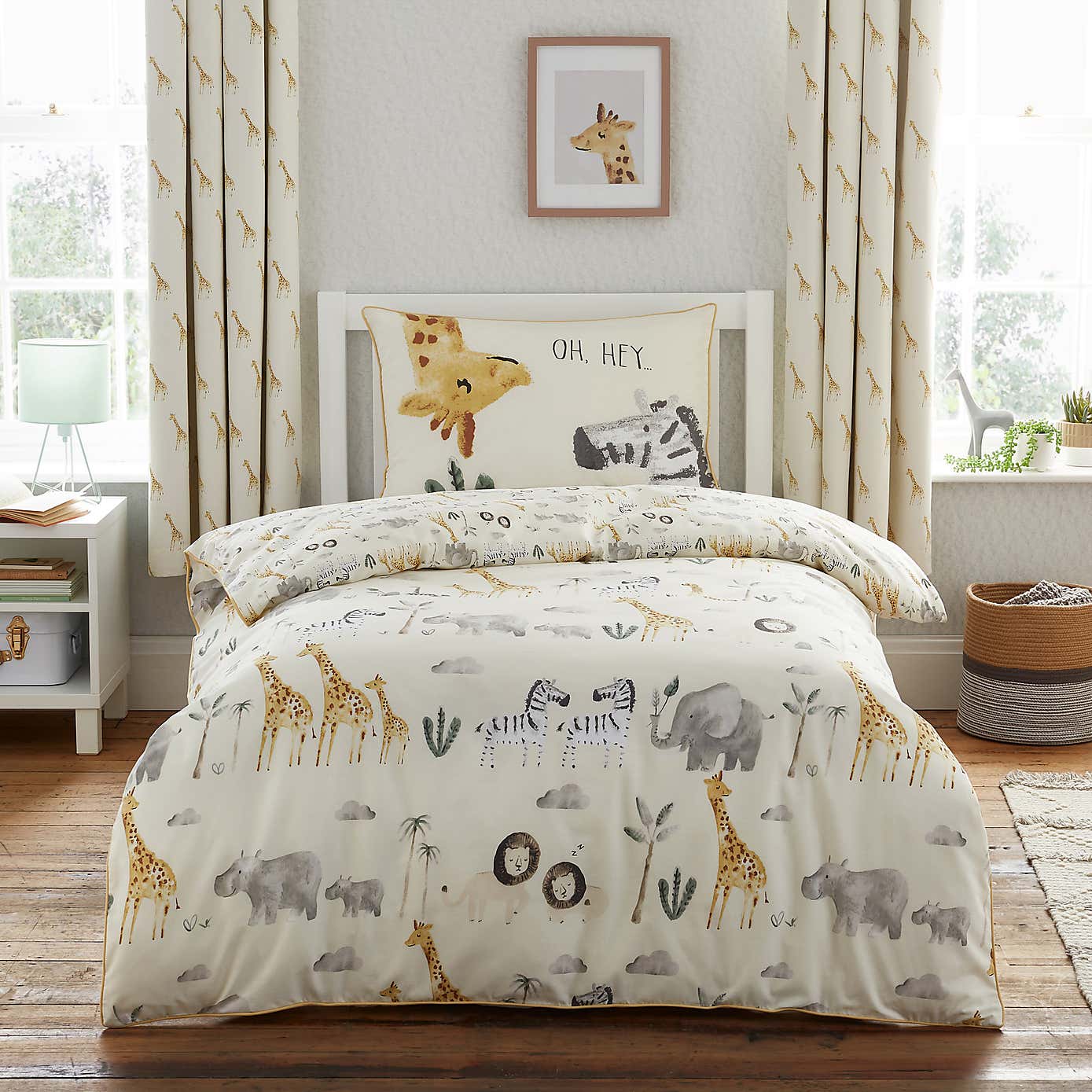 Safari Natural 100% Cotton Duvet Cover and Pillowcase Set