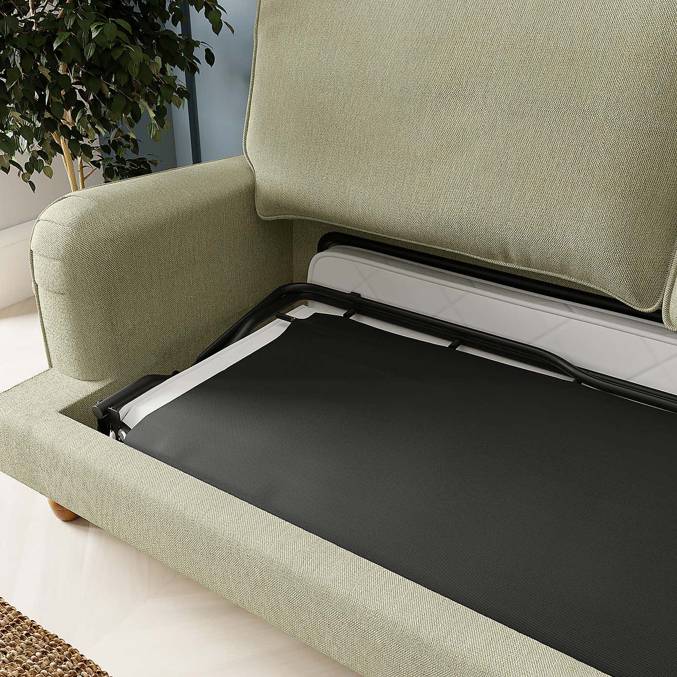 Beatrice Tonal Chenille 3 Seater Double Sofa Bed