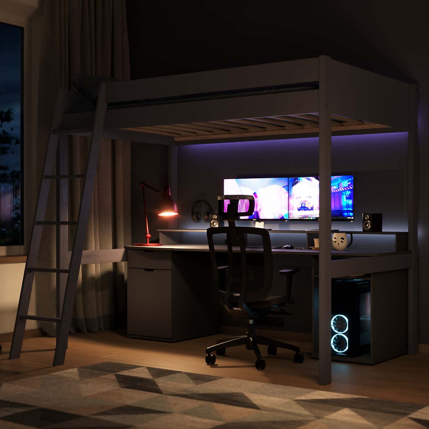 Tera Gaming High Sleeper Bed Frame