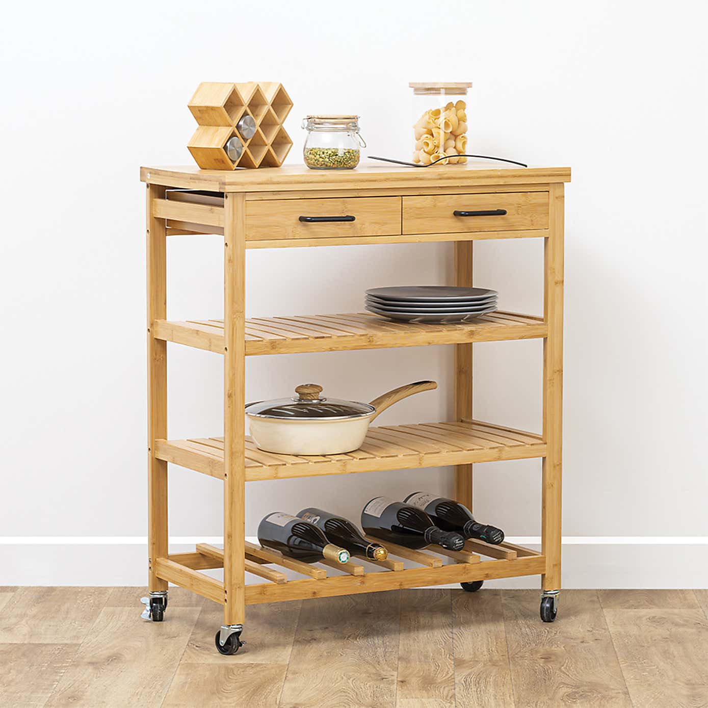 Linha Bamboo Kitchen Trolley