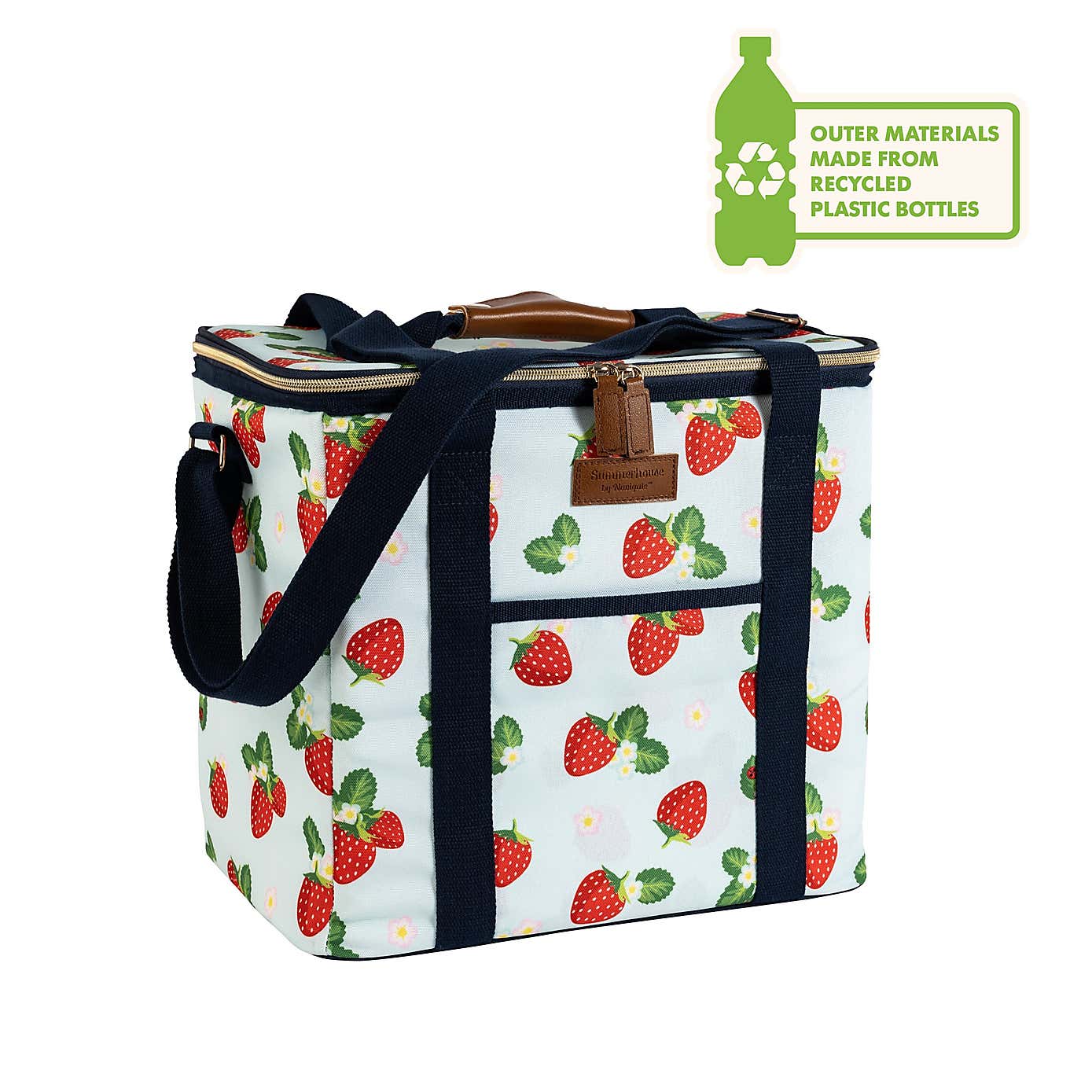 Strawberries & Cream Insulated 20 Litre Family Sized Picnic Cool Bag