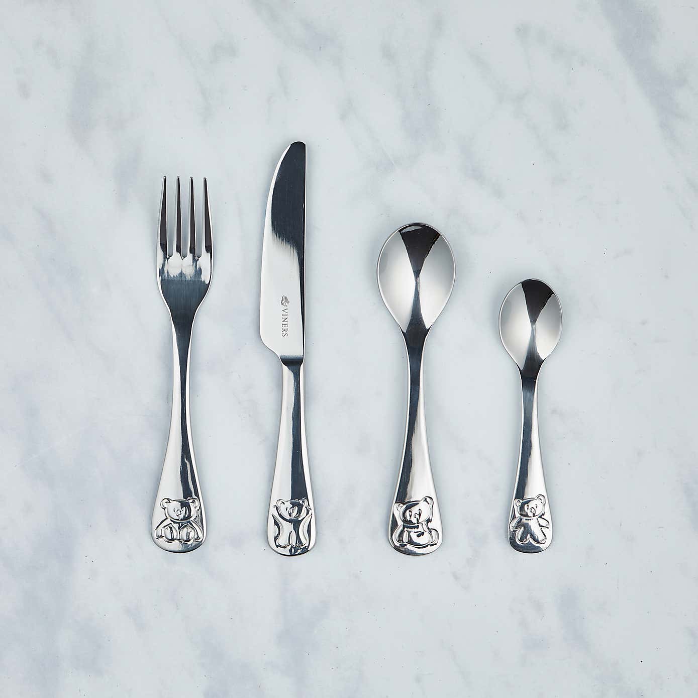 Kids Viners Bertie Bear 4 Piece Cutlery Set
