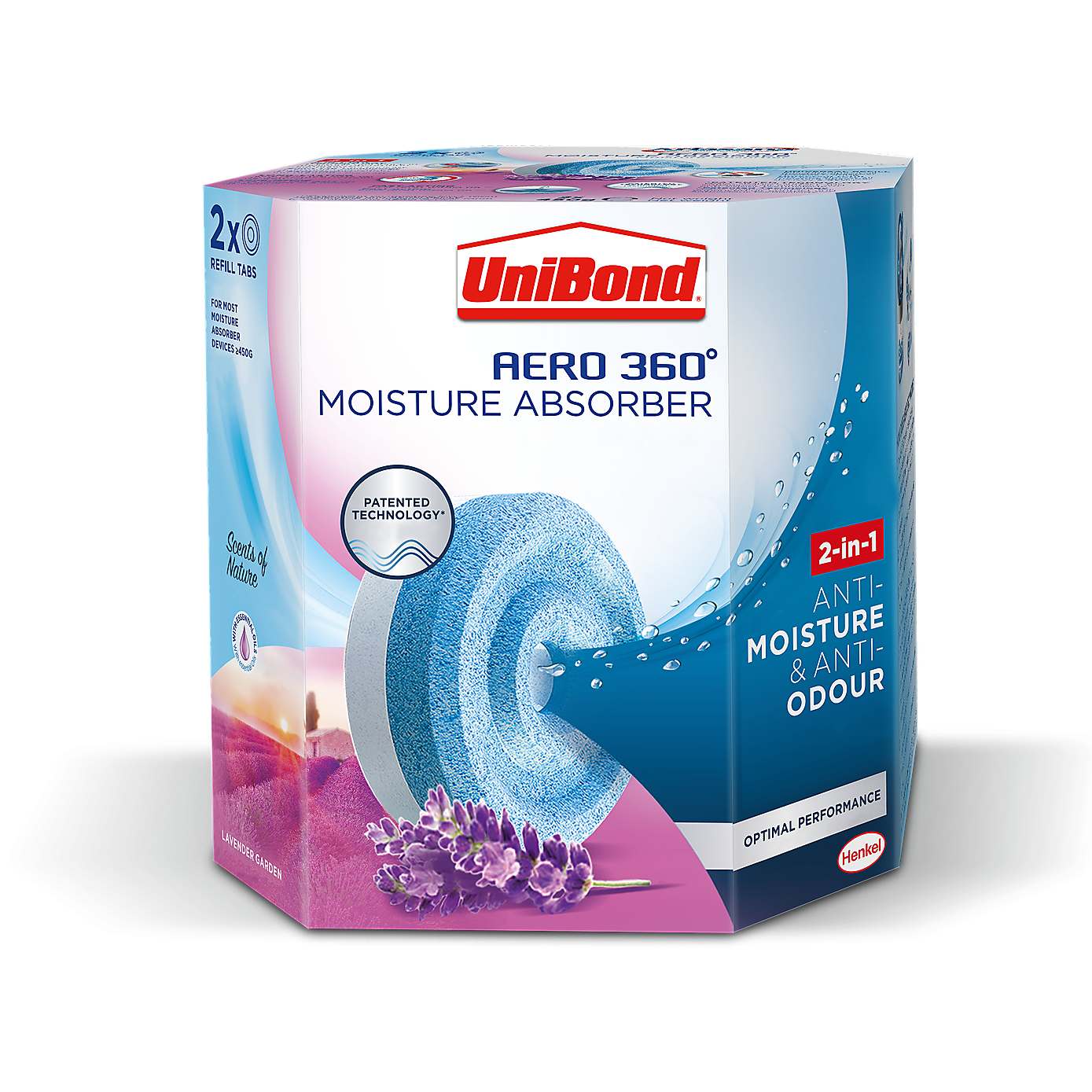 UniBond Aero 360 Lavender Refills x2