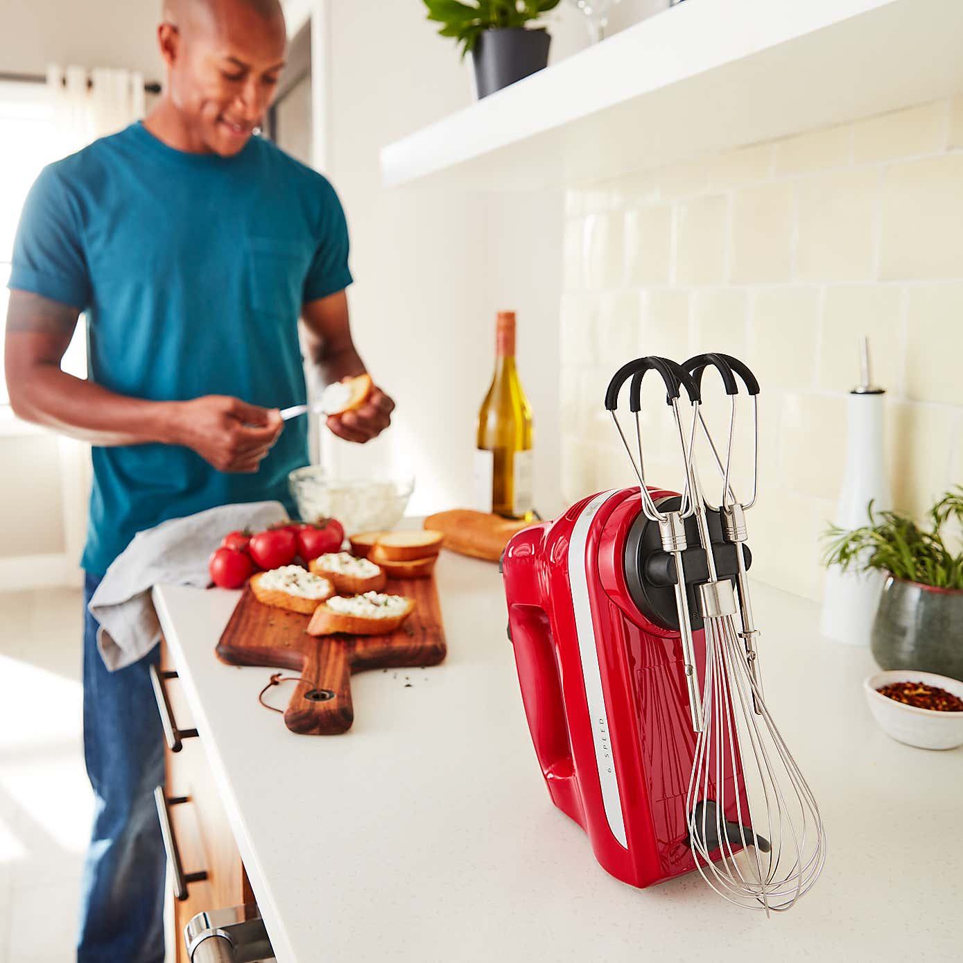 KitchenAid 6 Speed Hand Mixer Flex Edge