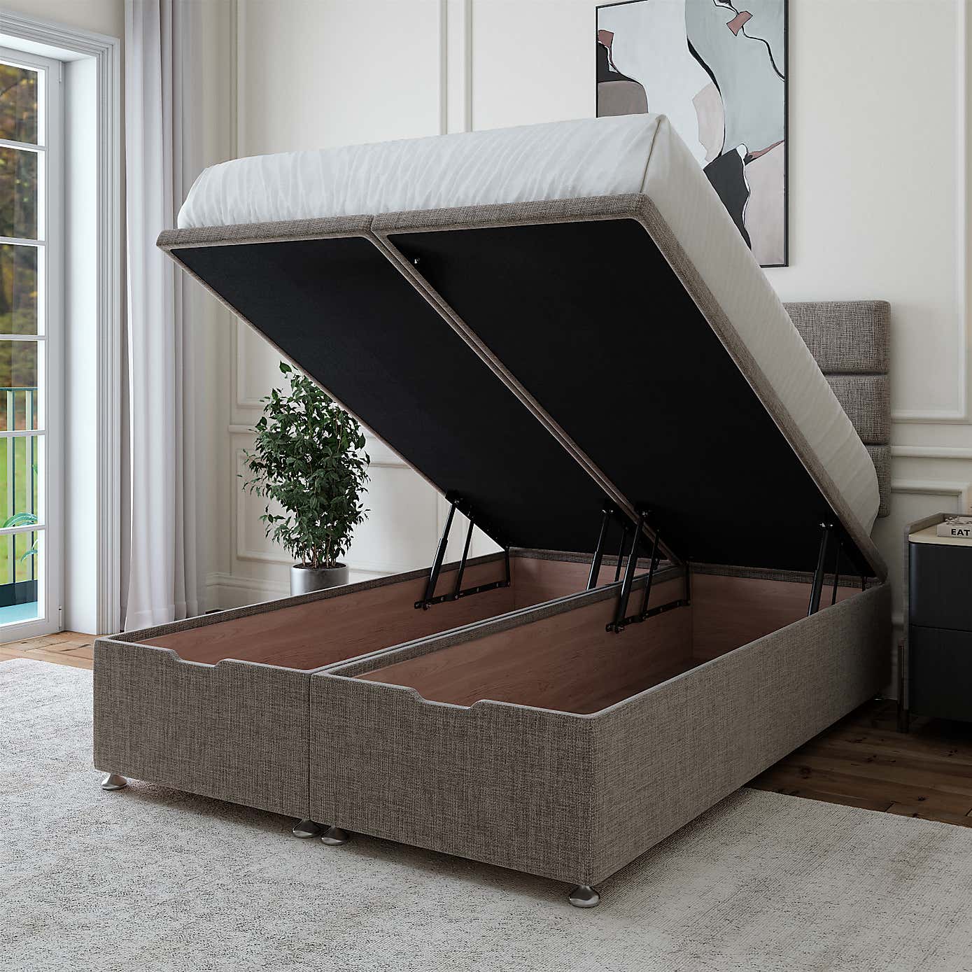 Bedmaster Woven Fabric End of Bed Ottoman Base