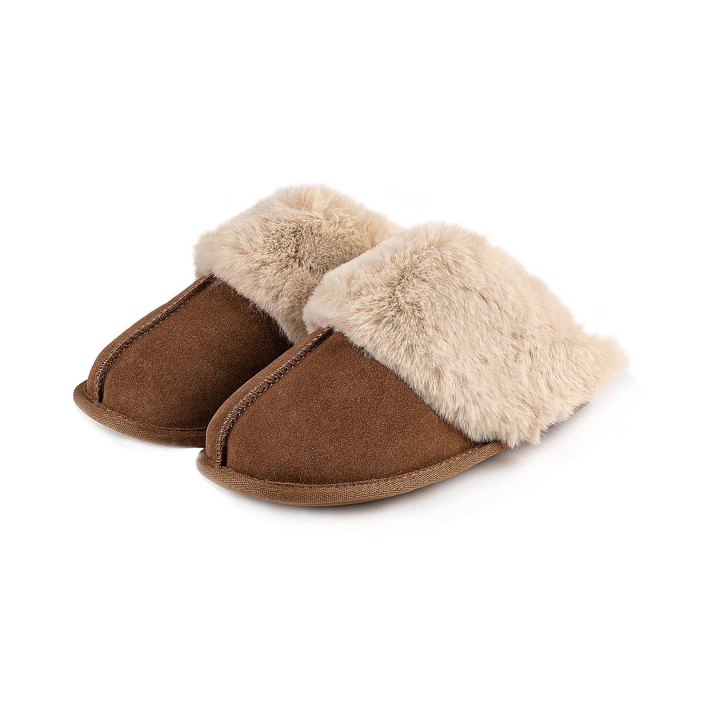 totes Isotoner Real Suede Ladies Mule Slippers