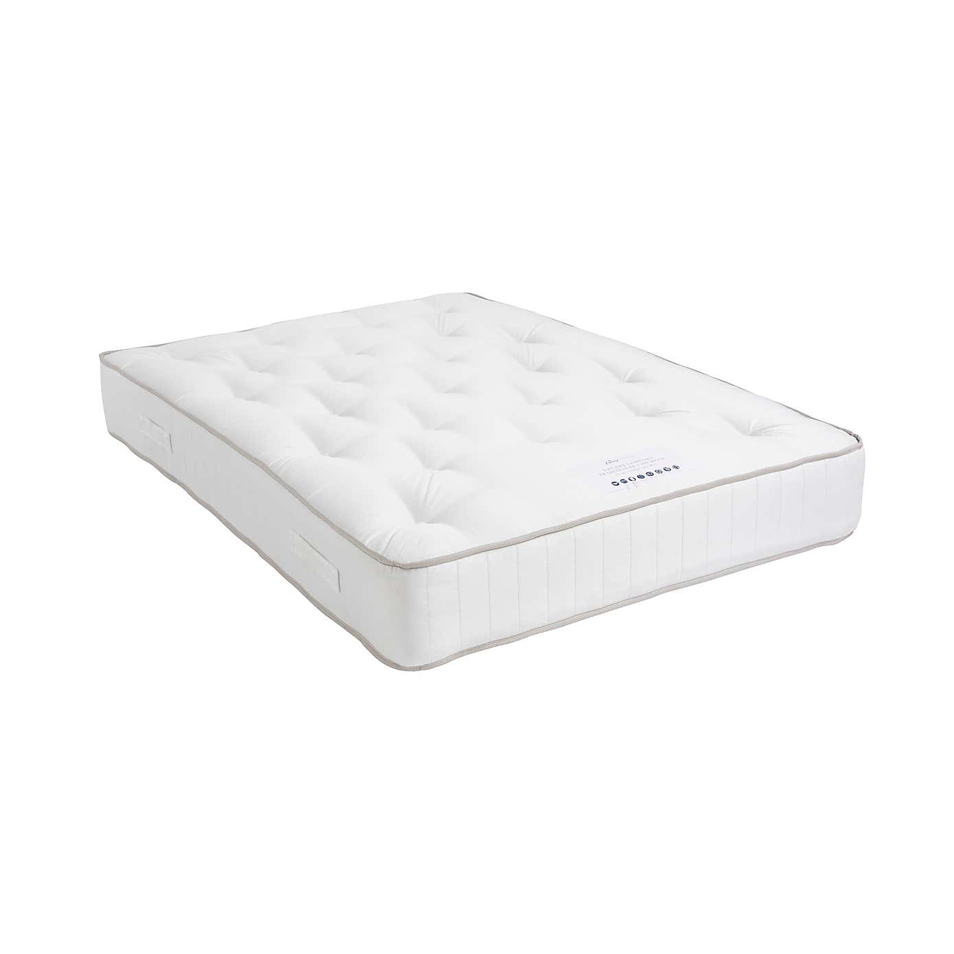 Fogarty 1500 Pocket Wool Mattress Divan Set, Faux Linen