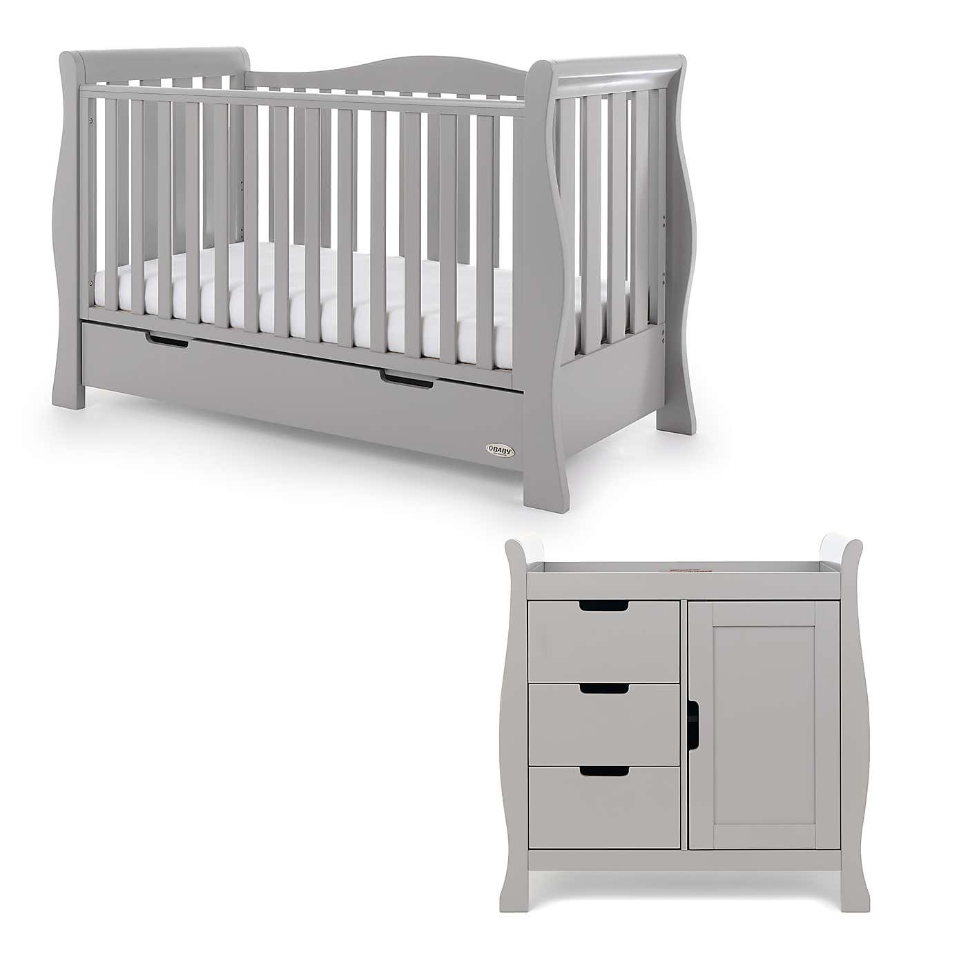 OBaby Stamford Luxe 2 Piece Nursery Room Set, Pine