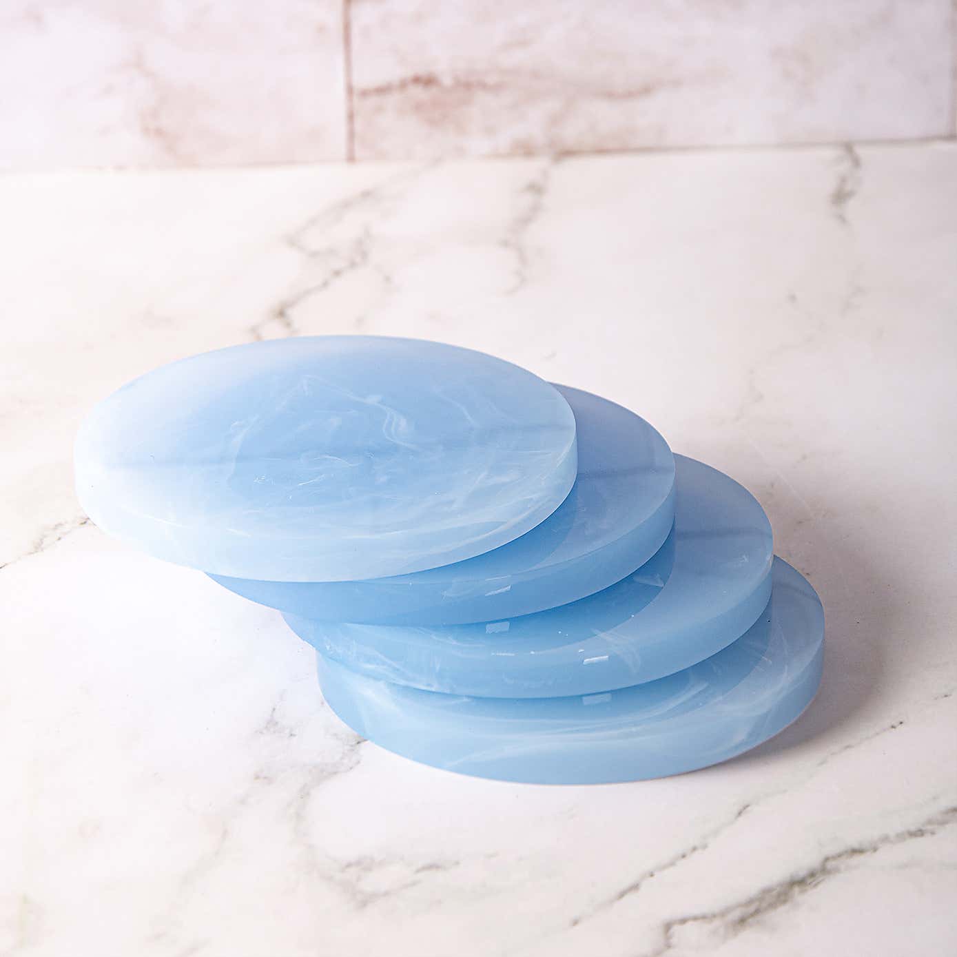 Resin Marble Coasters 4pk