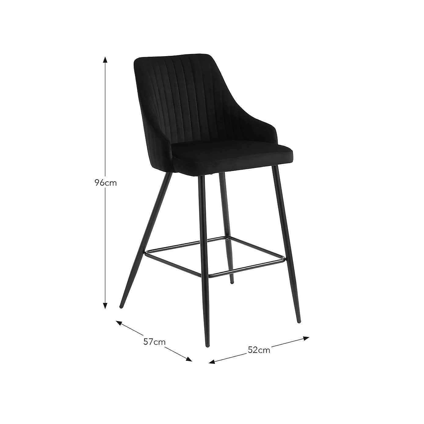 Shea Bar Stool, Velvet