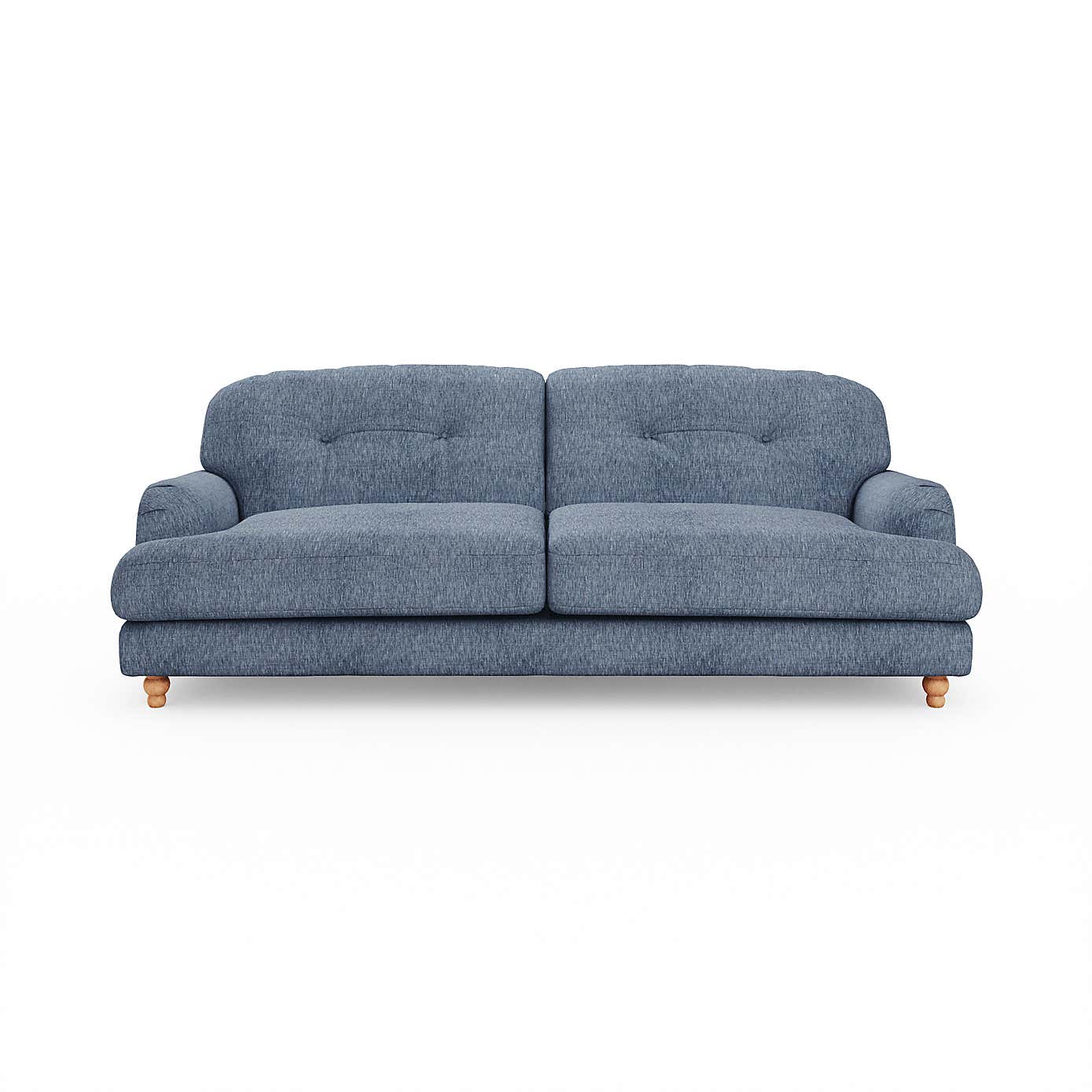 Martha Slub Faux Linen 4 Seater Sofa