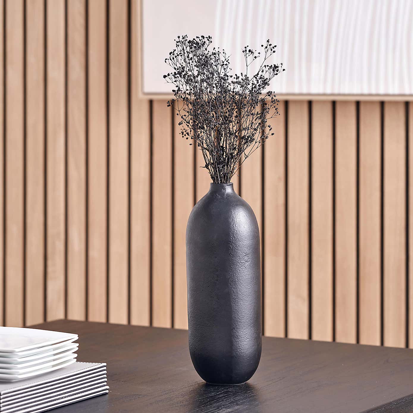 Black Metal Bullet Vase