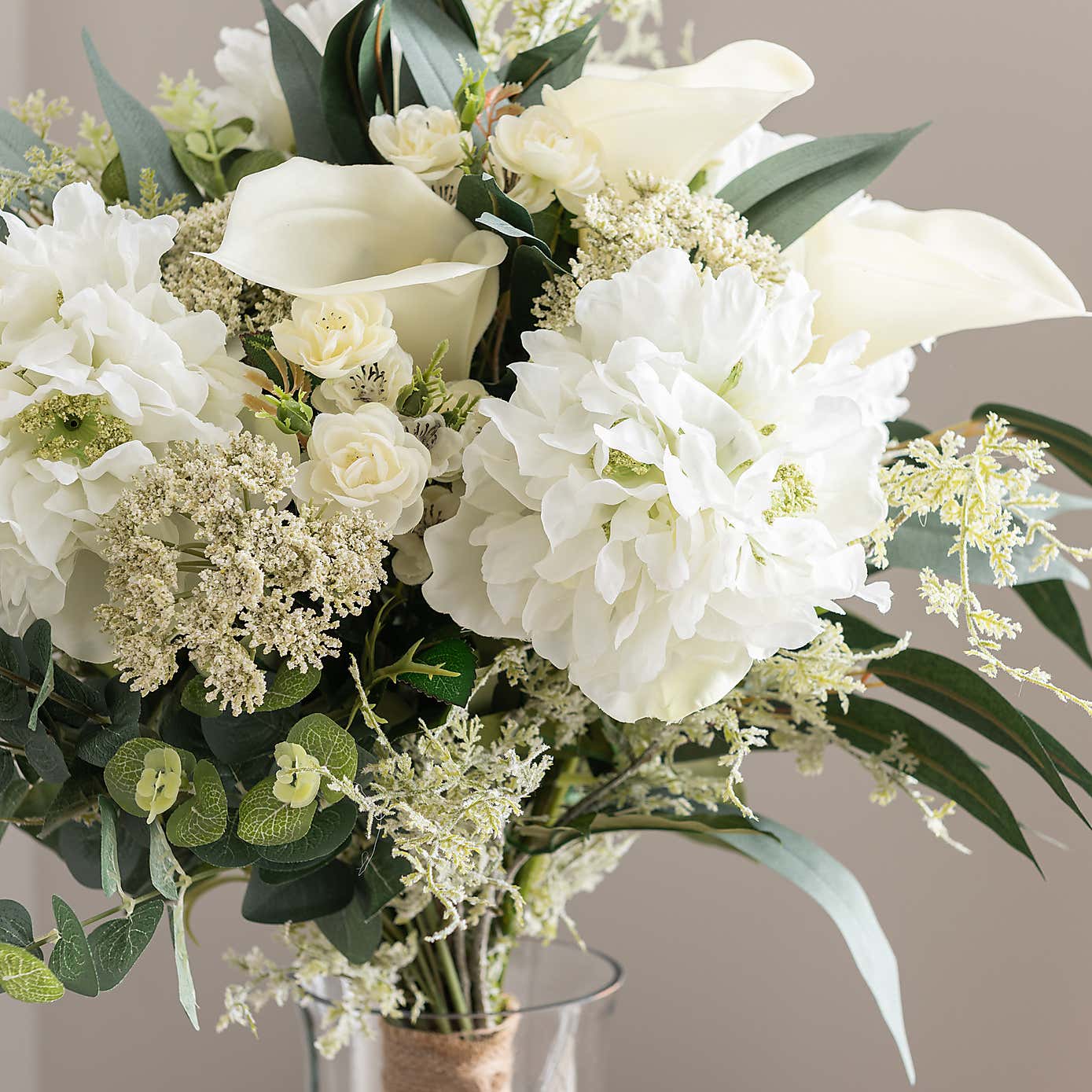 Artificial White Lily Bouquet