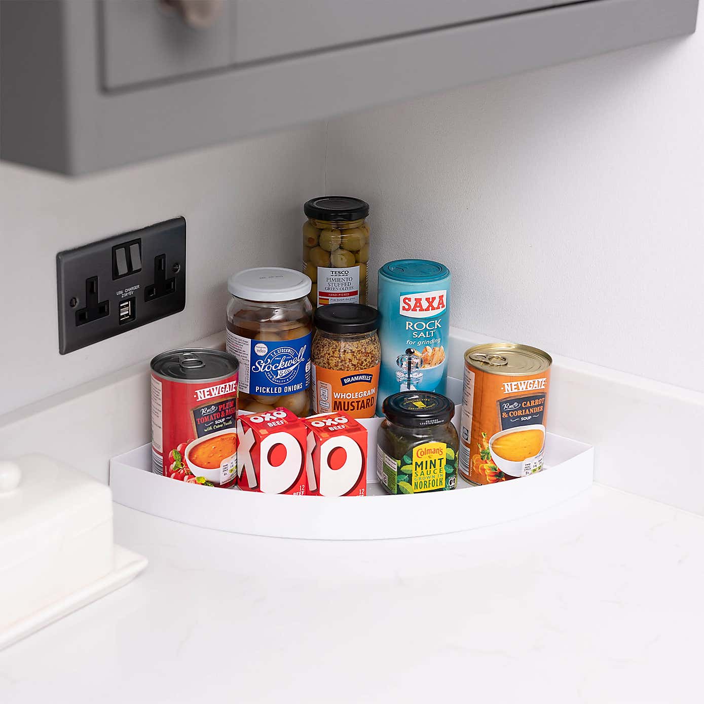 ADDIS 3 Tier Corner Cupboard Shelf Storage