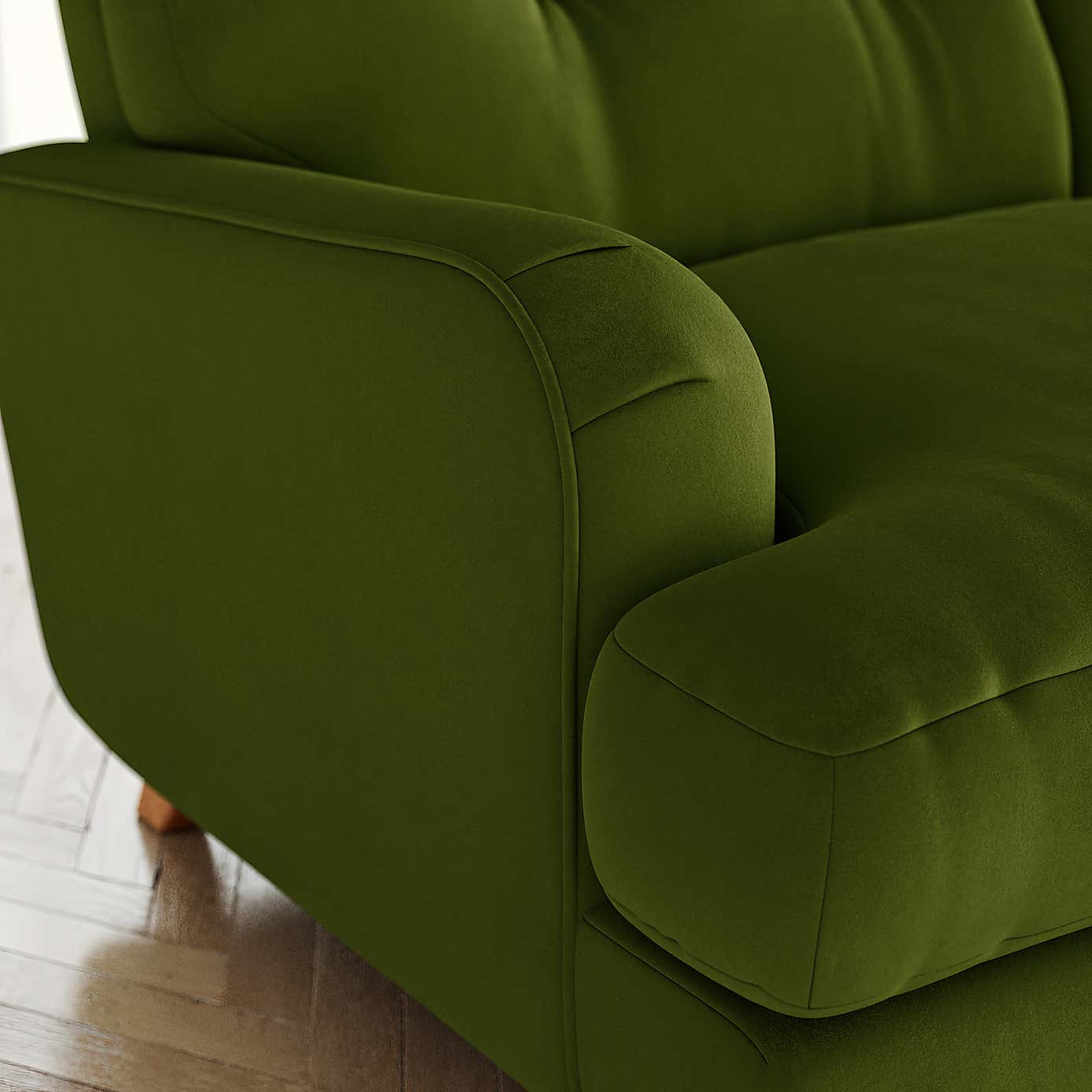 Martha Matte Plush Velvet Snuggle Sofa