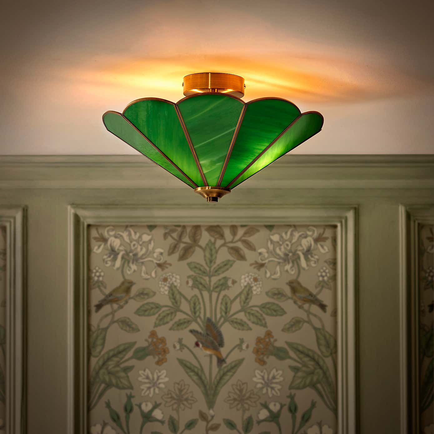 Colette Mid Century 2 Light Flush Ceiling Light