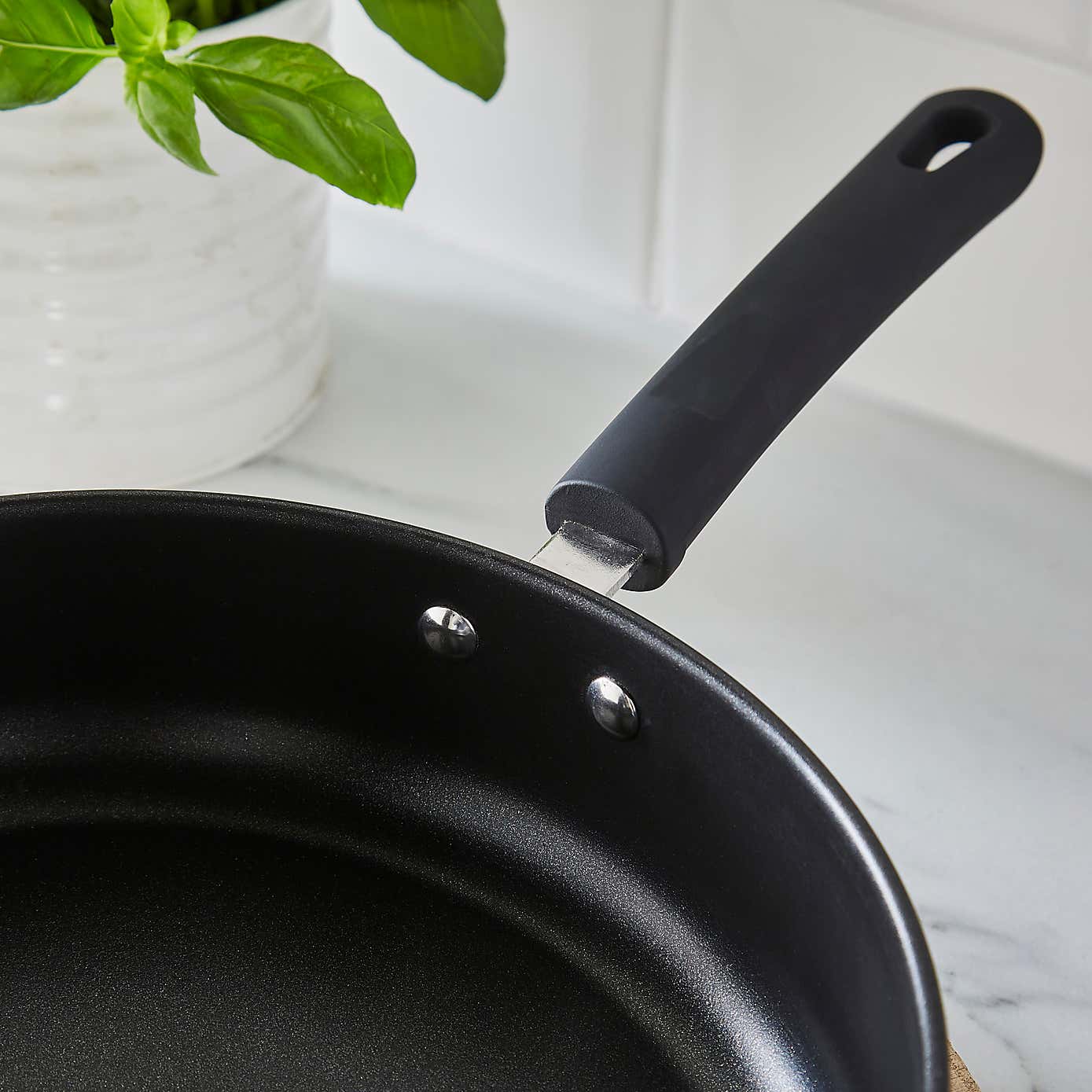 Non-Stick Stainless Steel Covered Saute Pan, 24cm