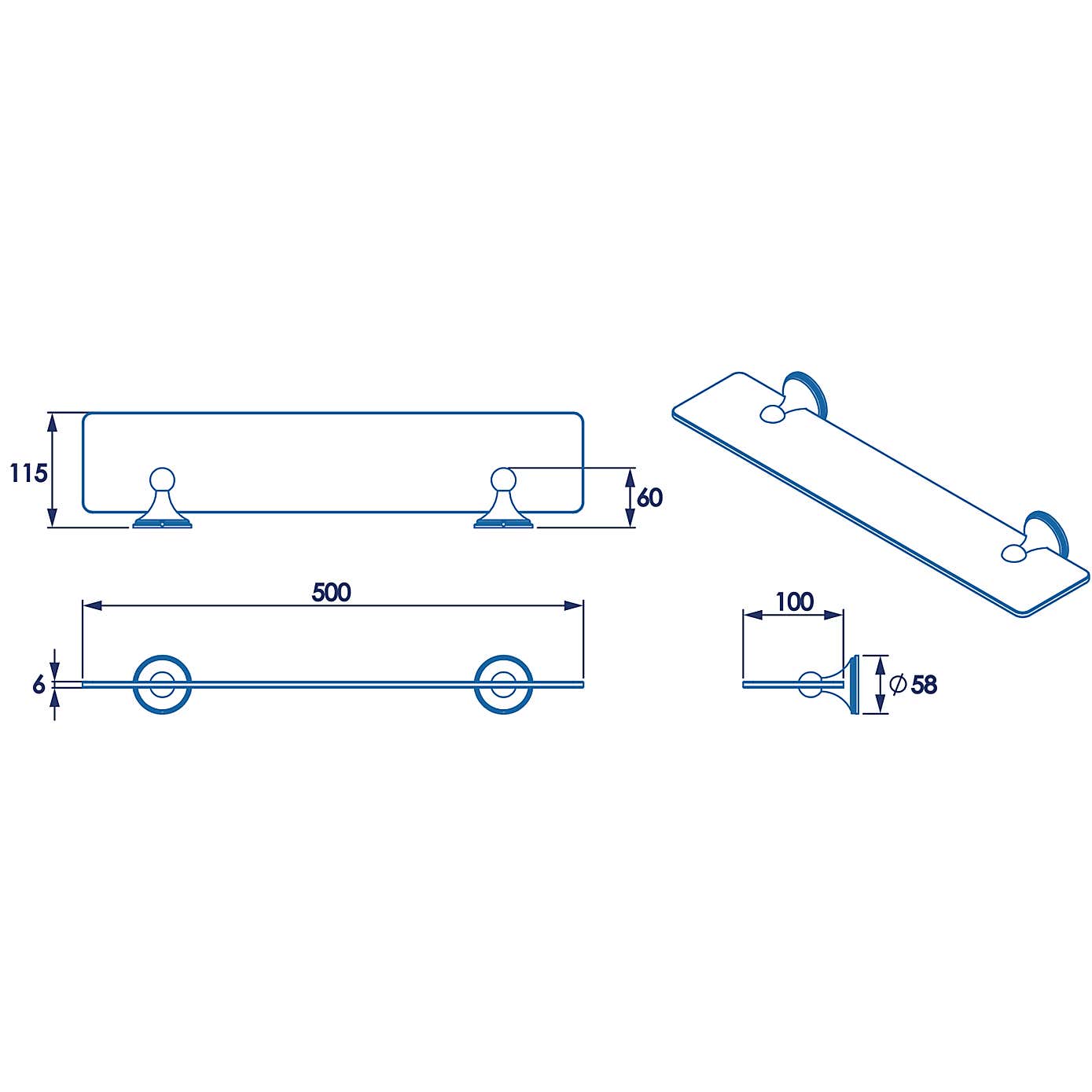 Westminster Glass Shelf