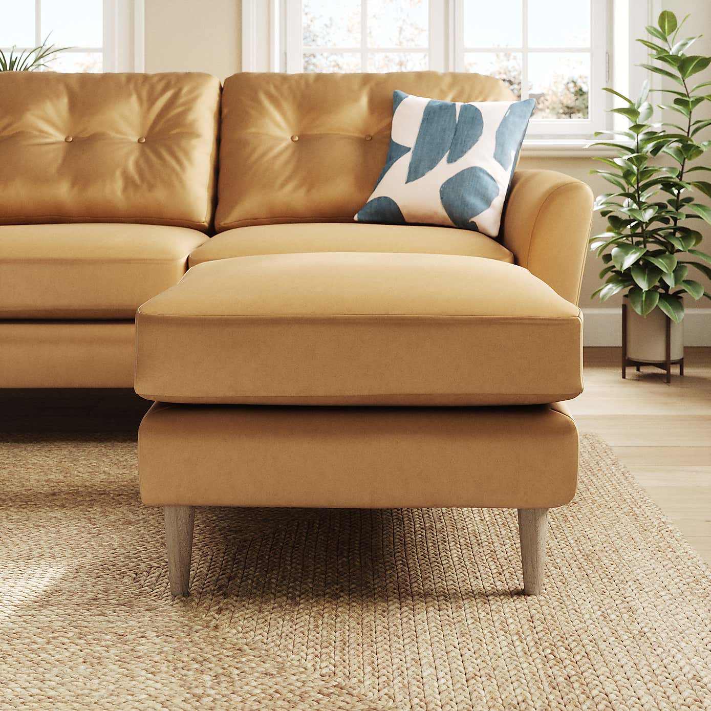 Sven Opulent Velvet Footstool