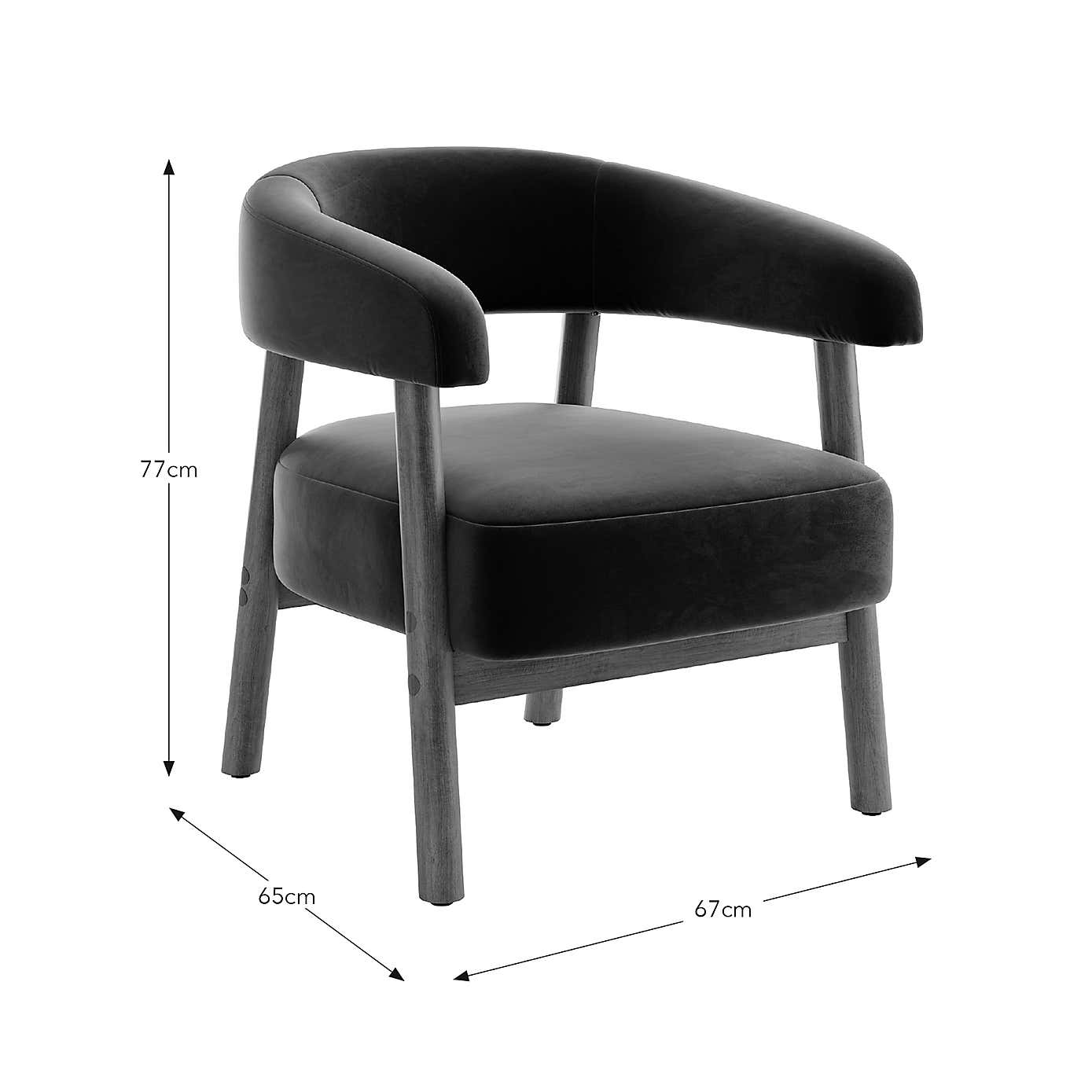 Cleo Velvet Curved Accent Chair