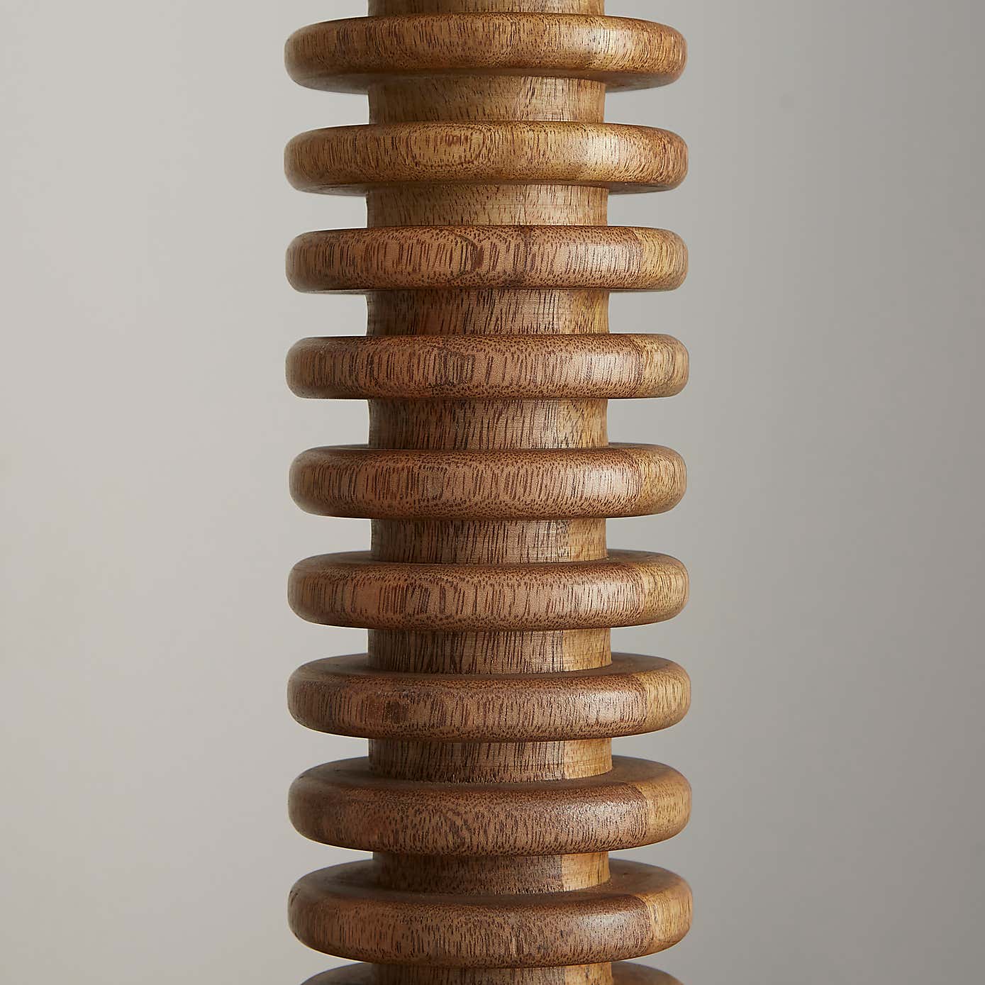 Maple Ribbed Wooden Table Lamp Base