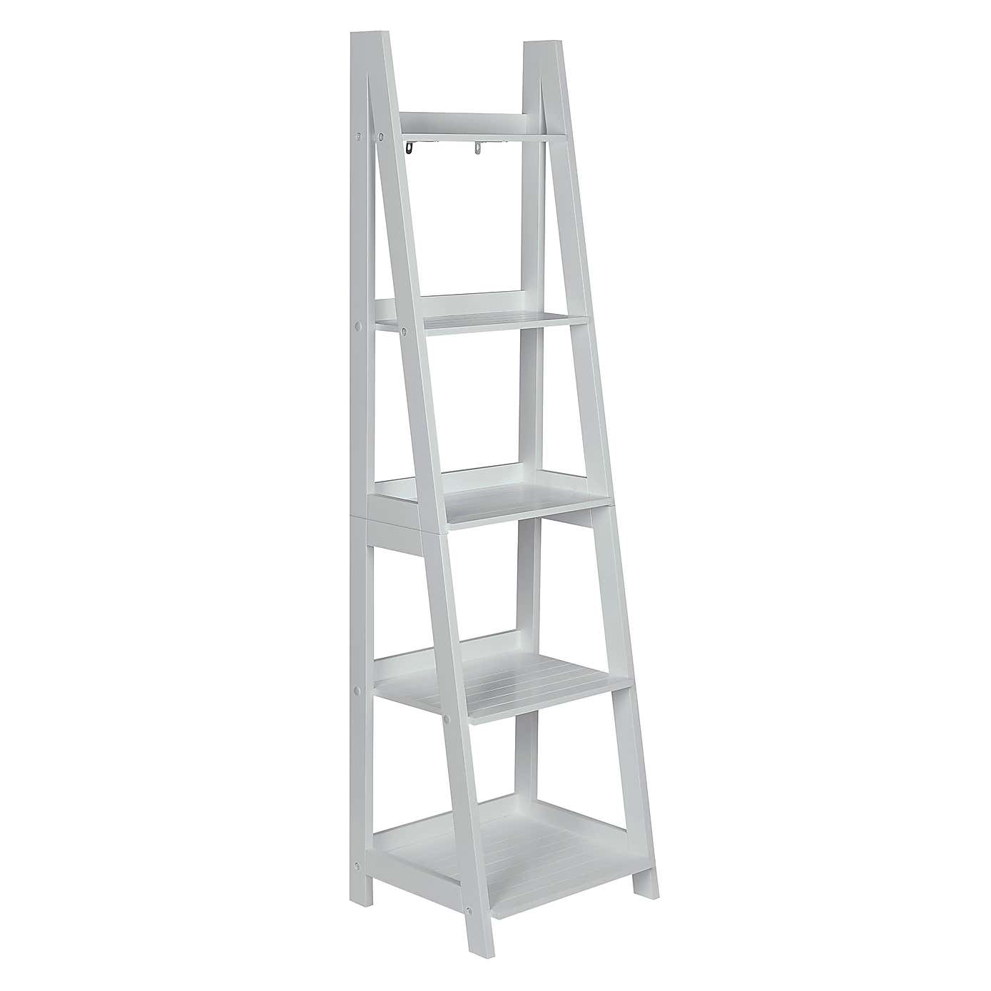 Nautical White Ladder Shelves