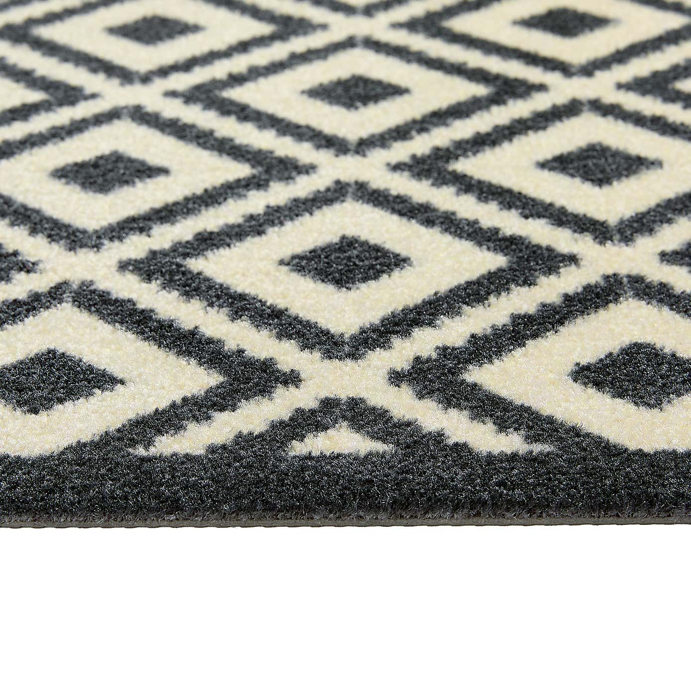 Marvel Geometric Black & White Washable Doormat