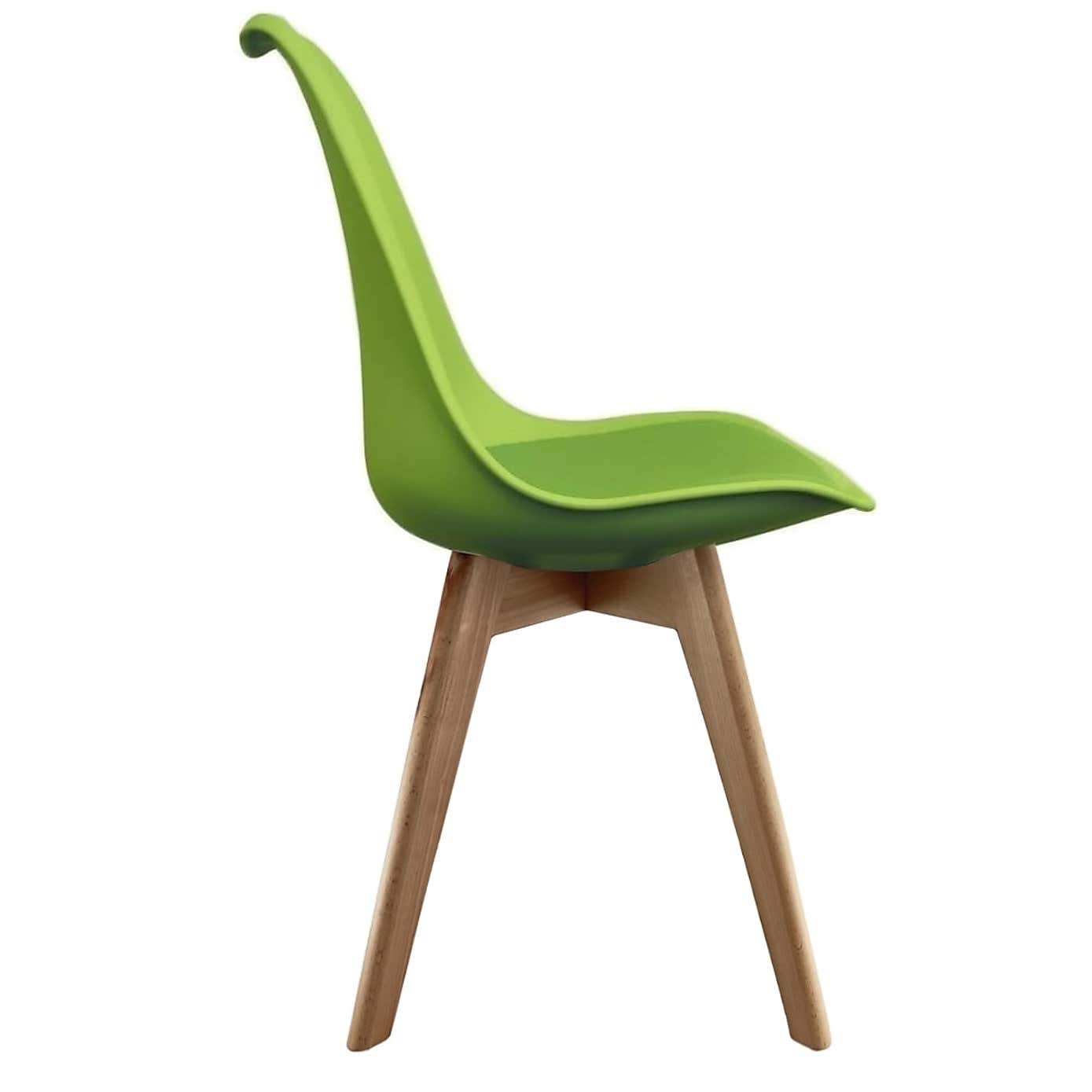 Fusion Living Soho Plastic Dining Chair with Squared Legs