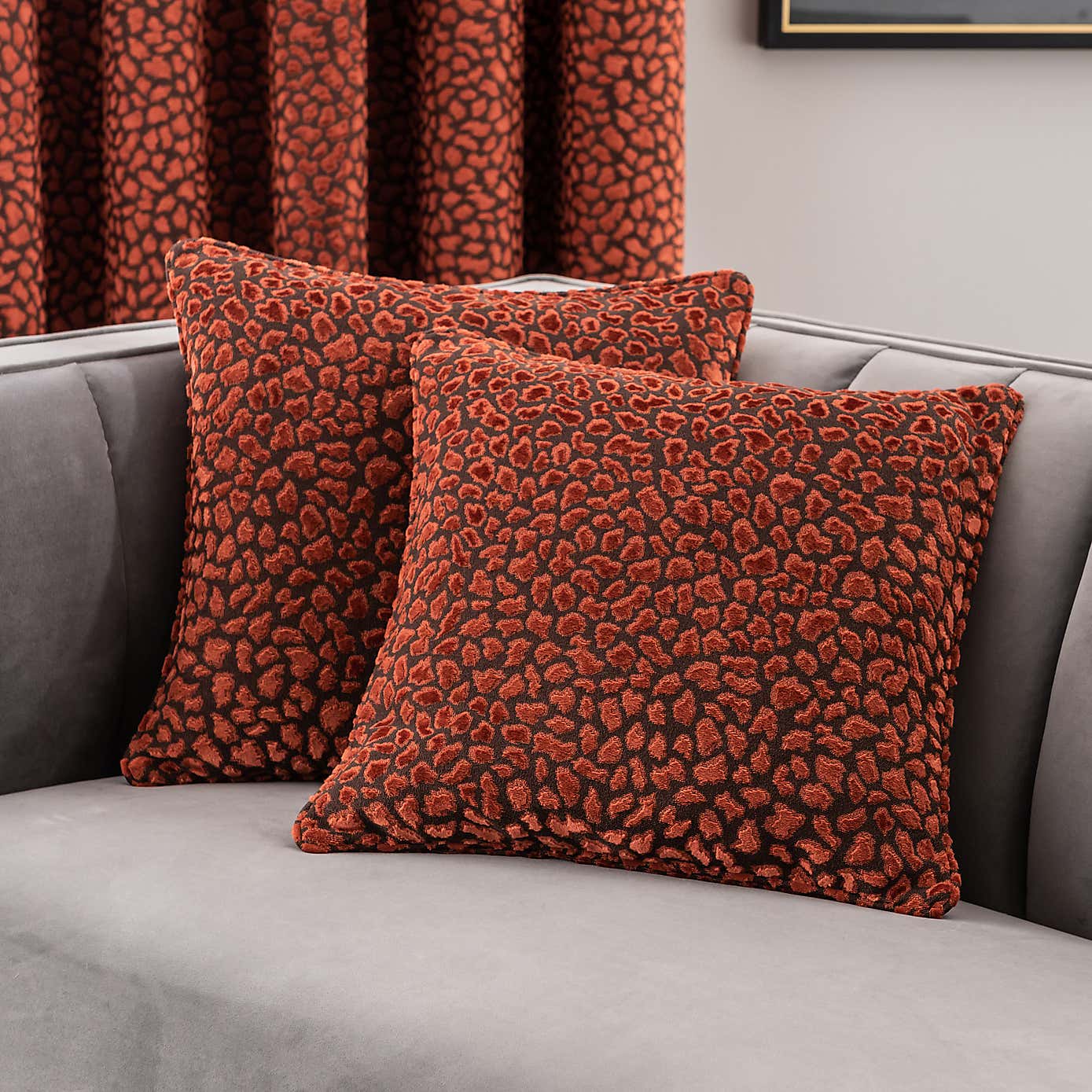 Animal Cut Velvet Cushion