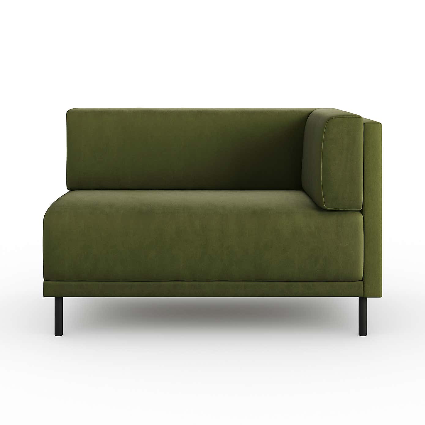 Mae Corner Dining Bench, Matte Plush Velvet