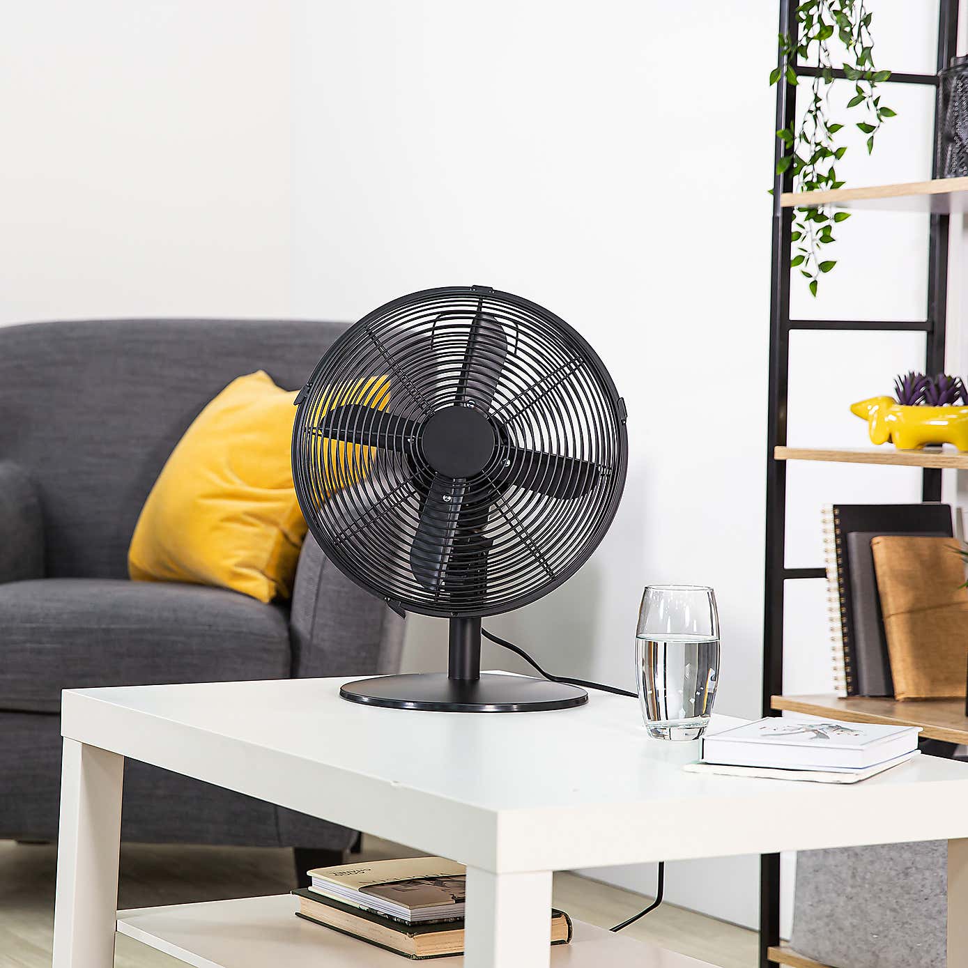 Zanussi 12" Matt Black Desk Fan