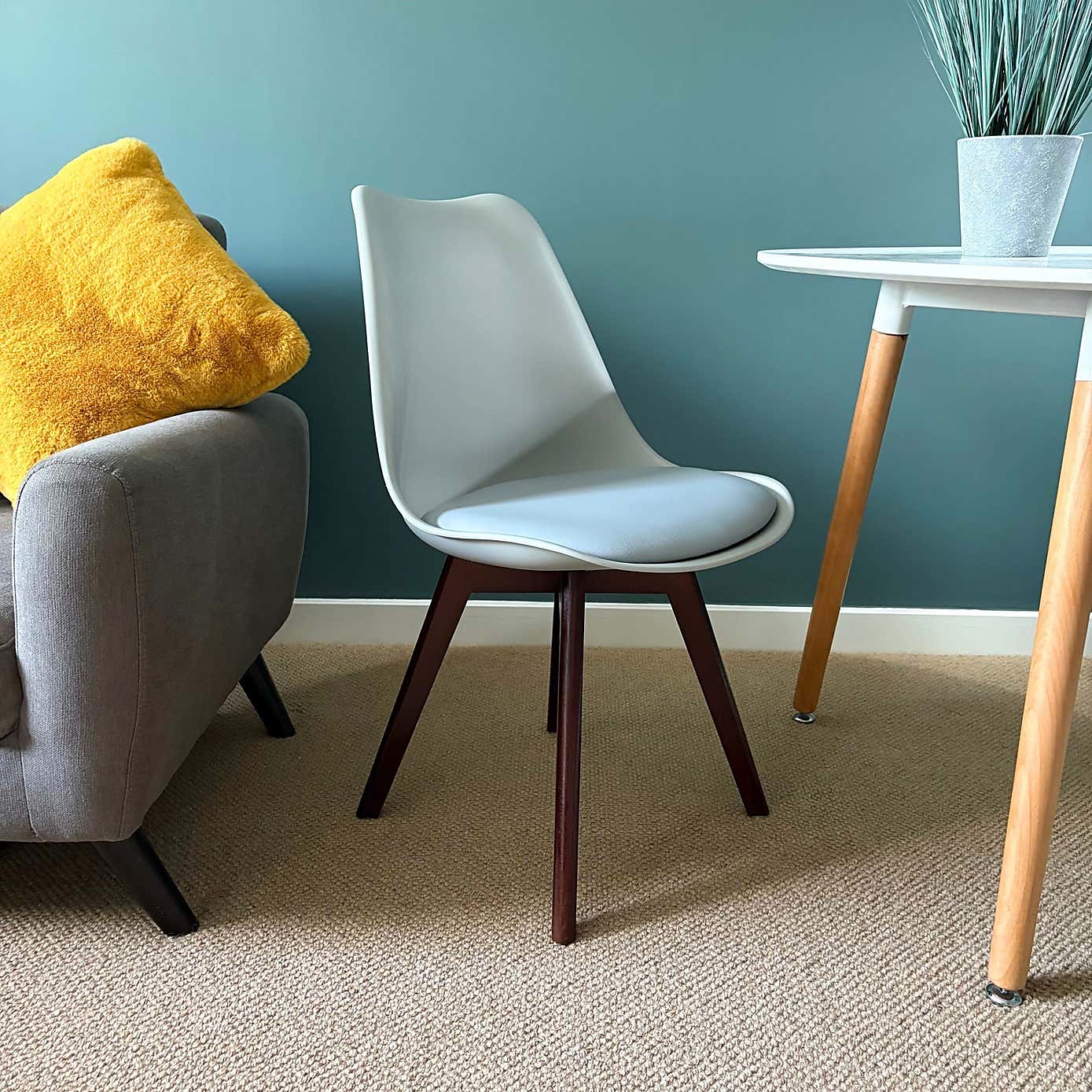 Fusion Living Soho Plastic Dining Chair with Squared Legs