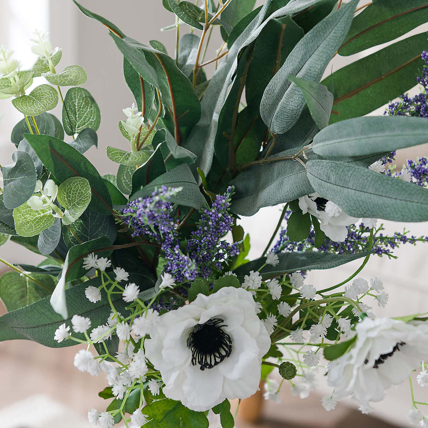 Artificial Anemone & Berries Letterbox Bouquet