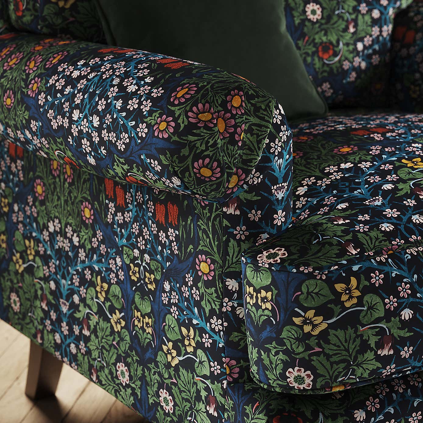 William Morris Blackthorn Velvet Fabric Sample