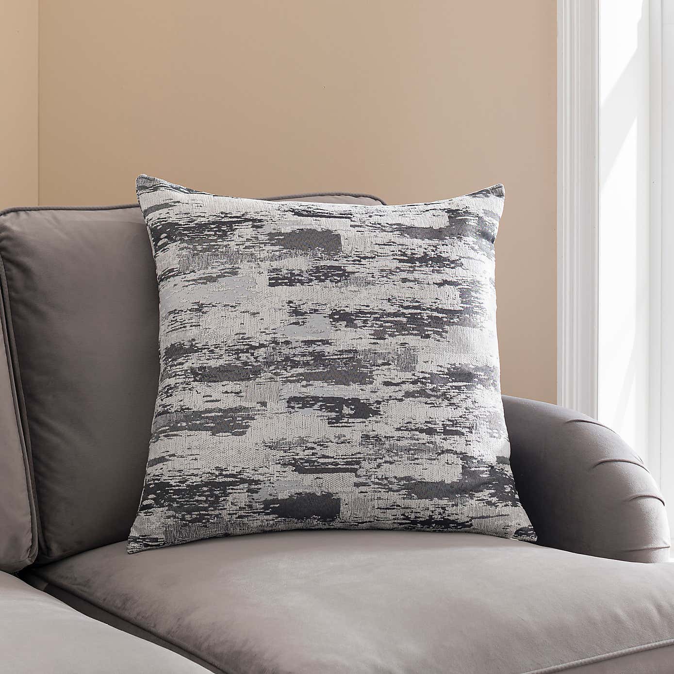 Abstract Global Navy Cushion