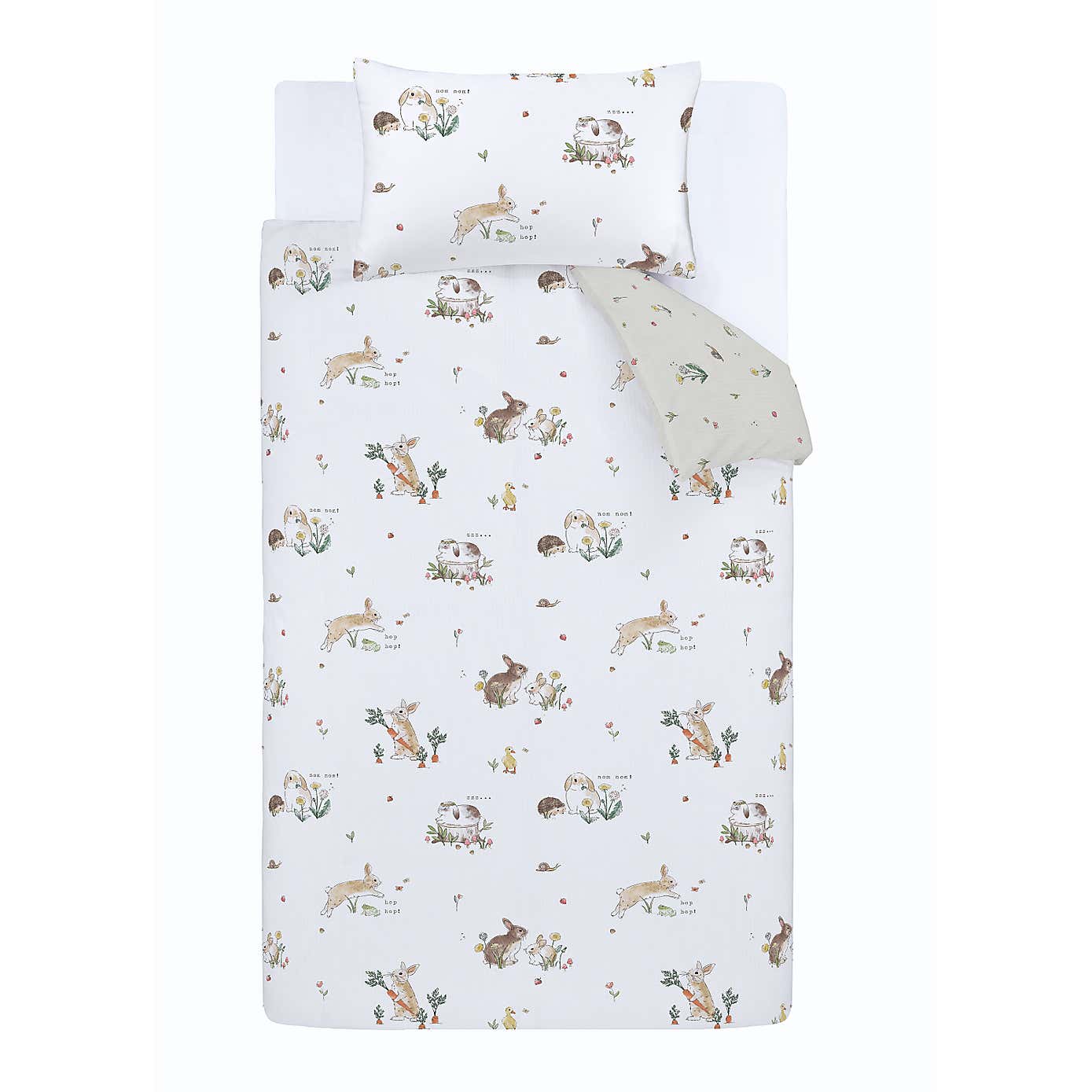 Bianca Bunny Rabbit Friends Cotton Duvet Cover & Pillowcase Set